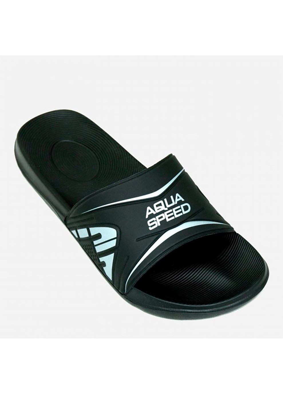 Черные спортивные шлепанцы dakota 6806 черный, серебристый Aqua Speed
