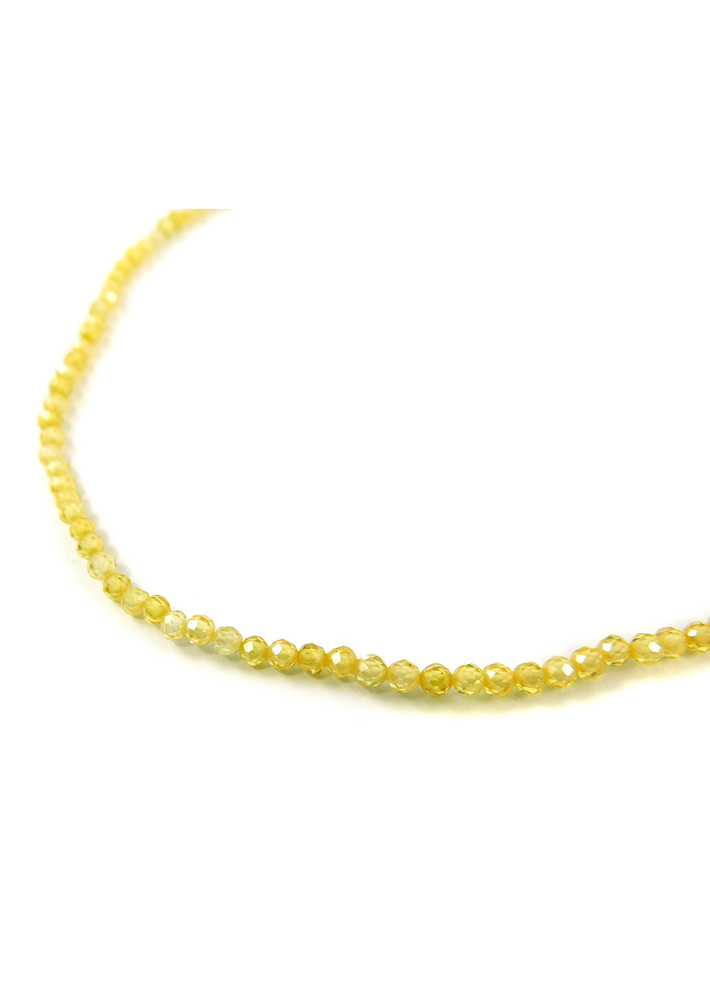 Ожерелье Циркон грань 3 мм, 39 см, серебро Fursa fashion бусы (259365698)
