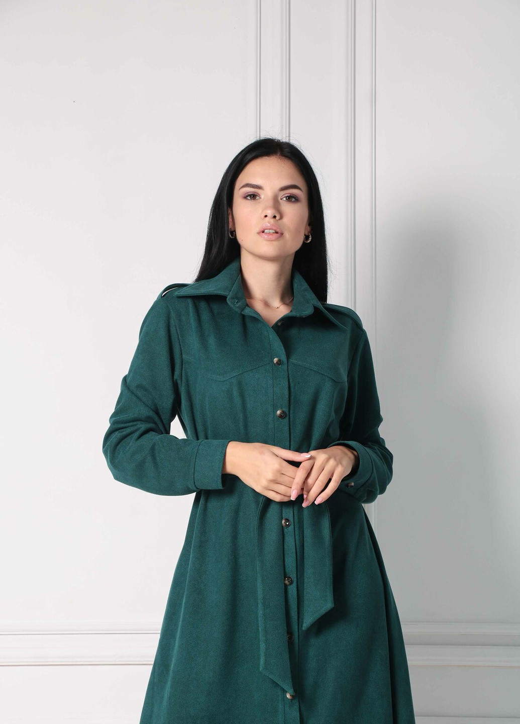 Зеленое кэжуал платье Ри Мари однотонное