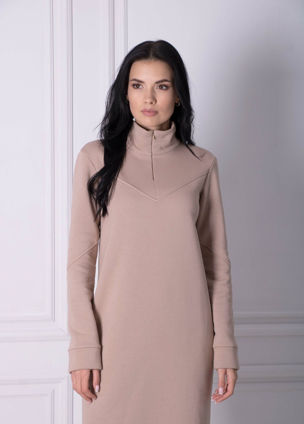 Бежева кежуал сукня Ри Мари однотонна