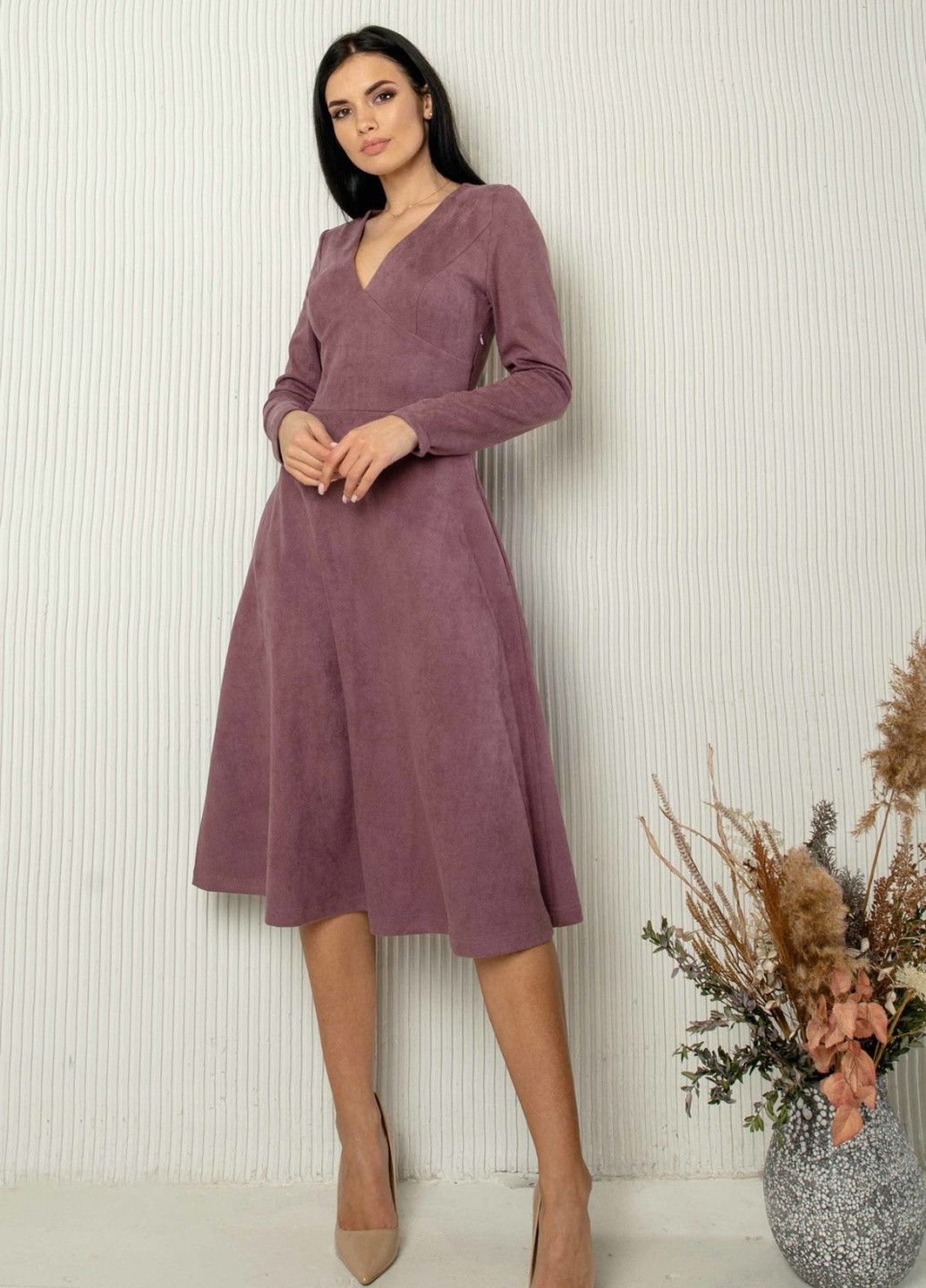 Лілова кежуал сукня Ри Мари однотонна