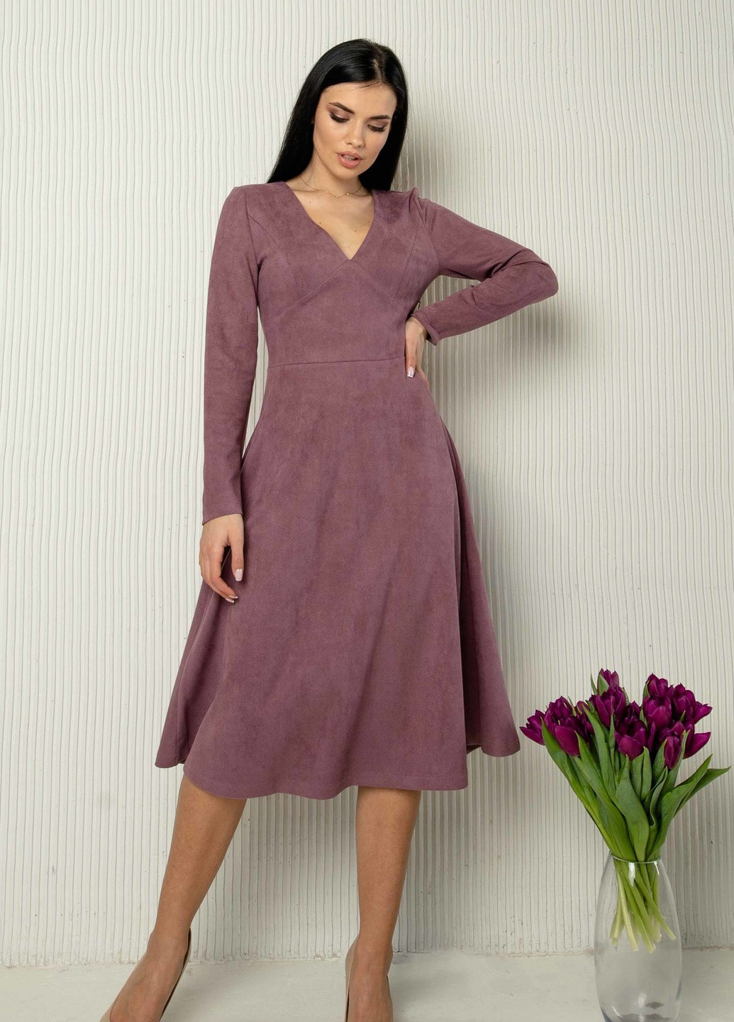 Лілова кежуал сукня Ри Мари однотонна