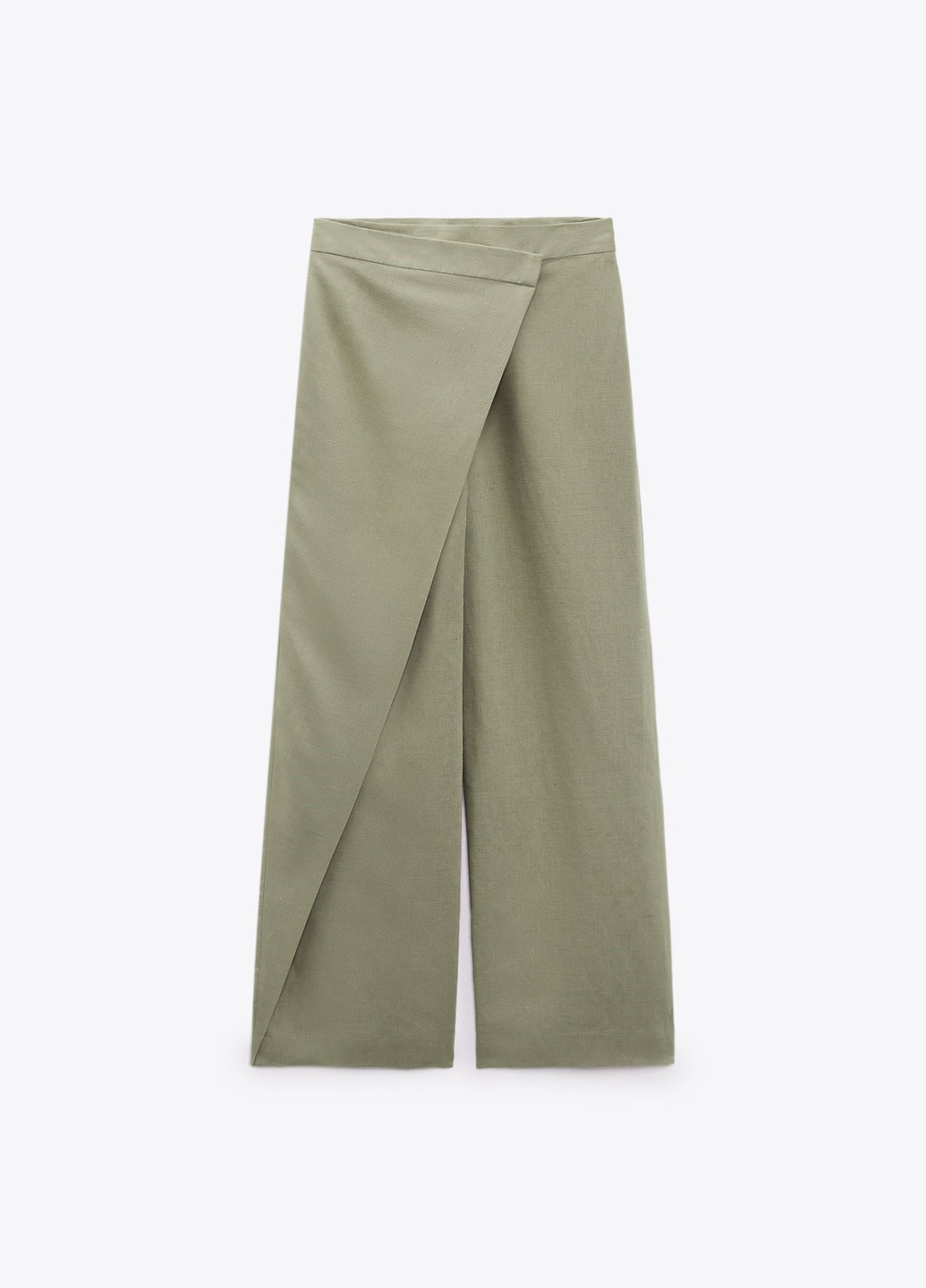 Хаки классические демисезонные брюки Zara