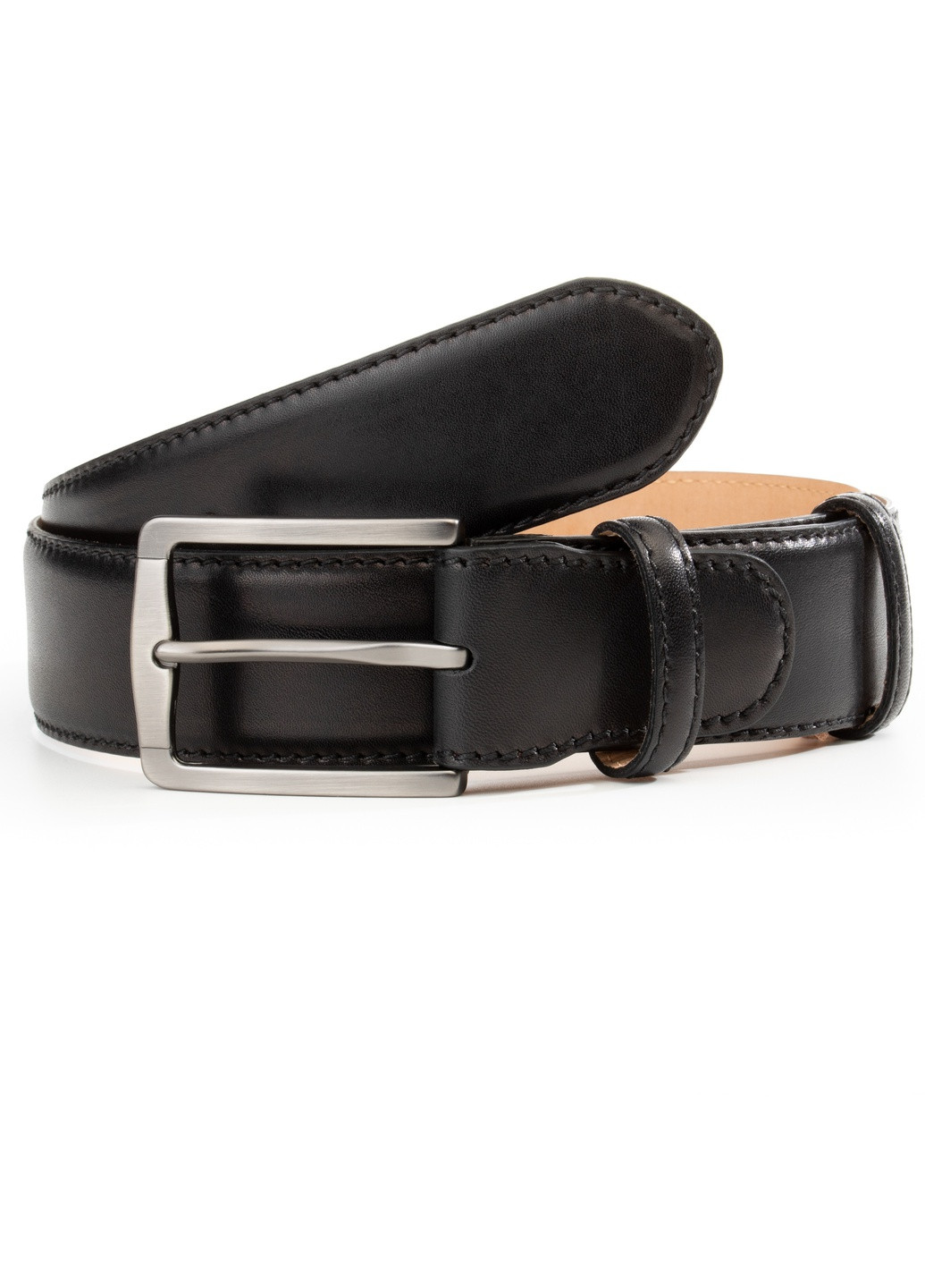 Ремінь із натуральної шкіри Caro чорний Krago (259368584)