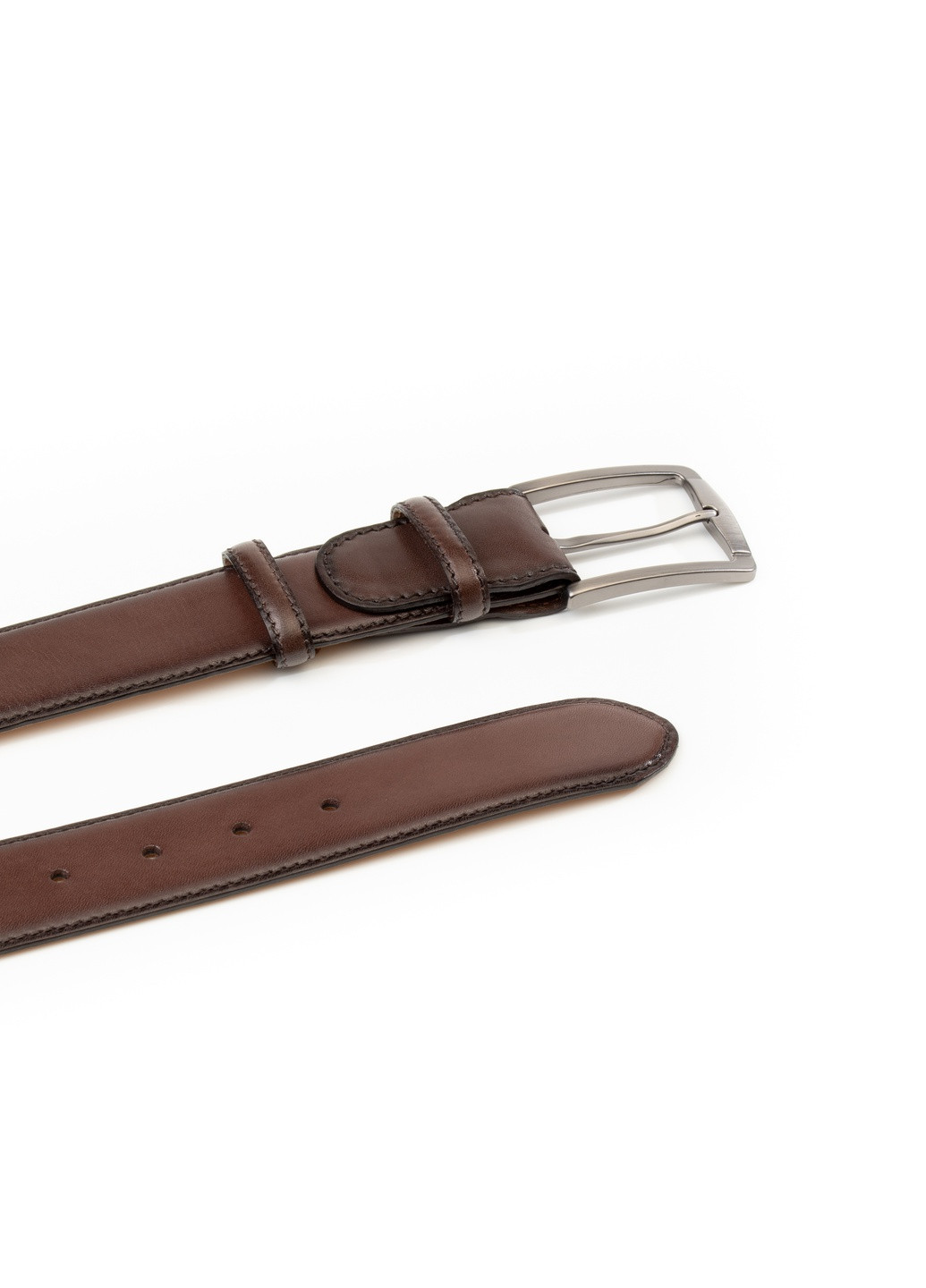 Ремень из натуральной кожи Caro темно-коричневый Krago (259368574)