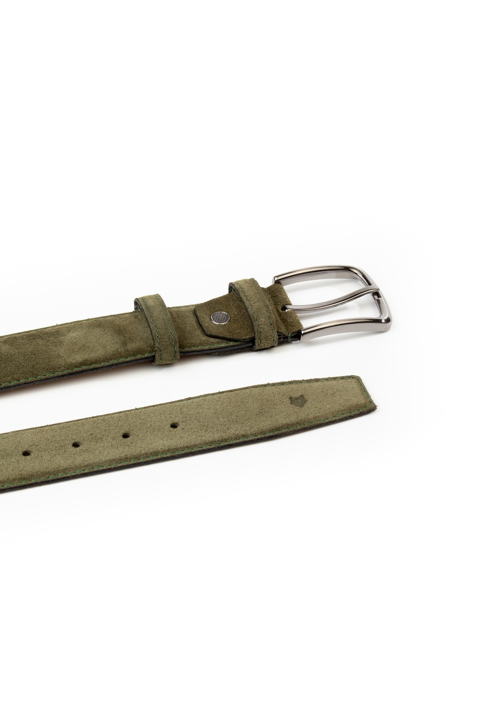 Ремень из натуральной замши Ottimo оливковый Krago (259368609)