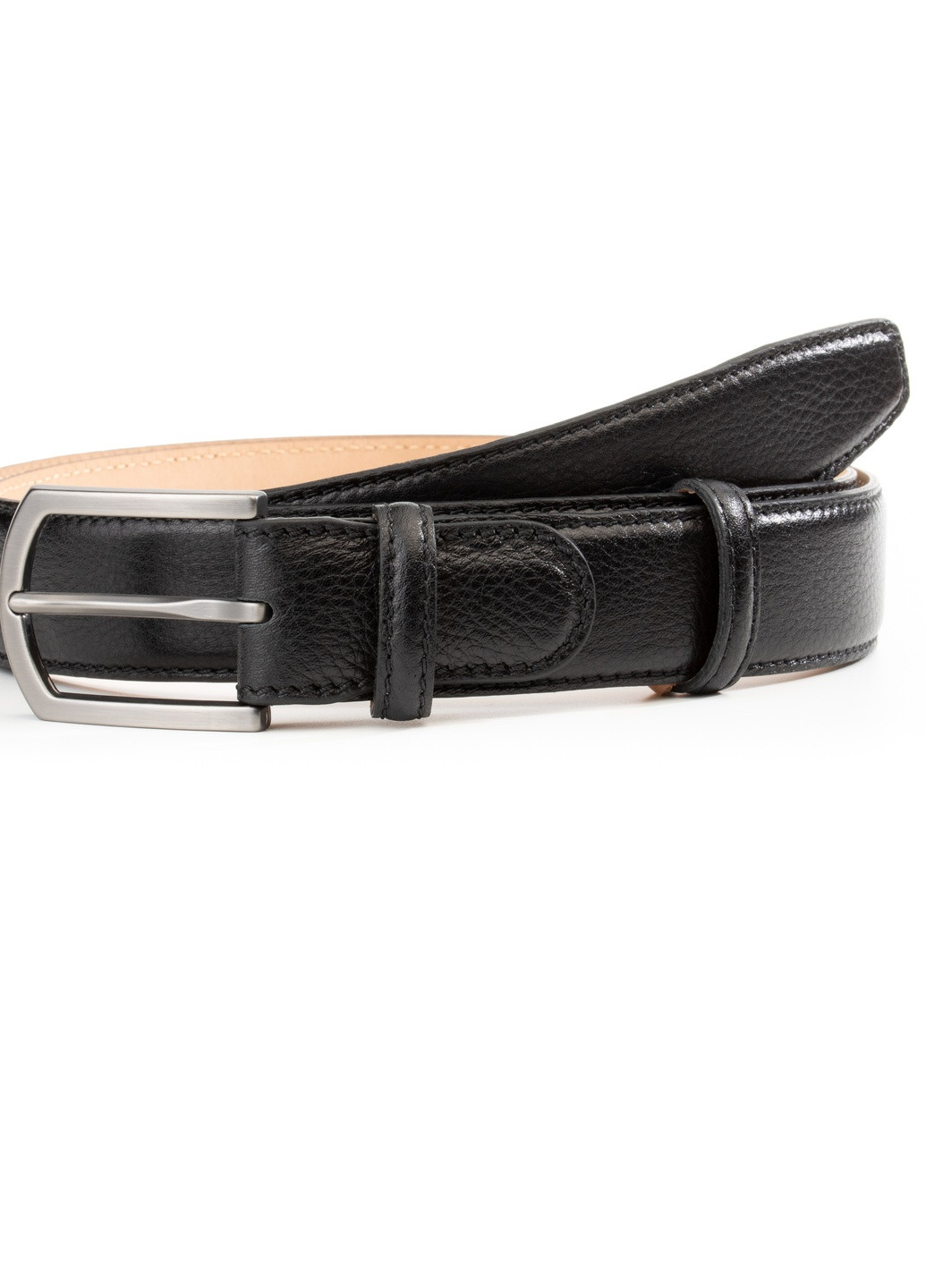 Ремень из натуральной кожи Chiaro черный Krago (259368596)