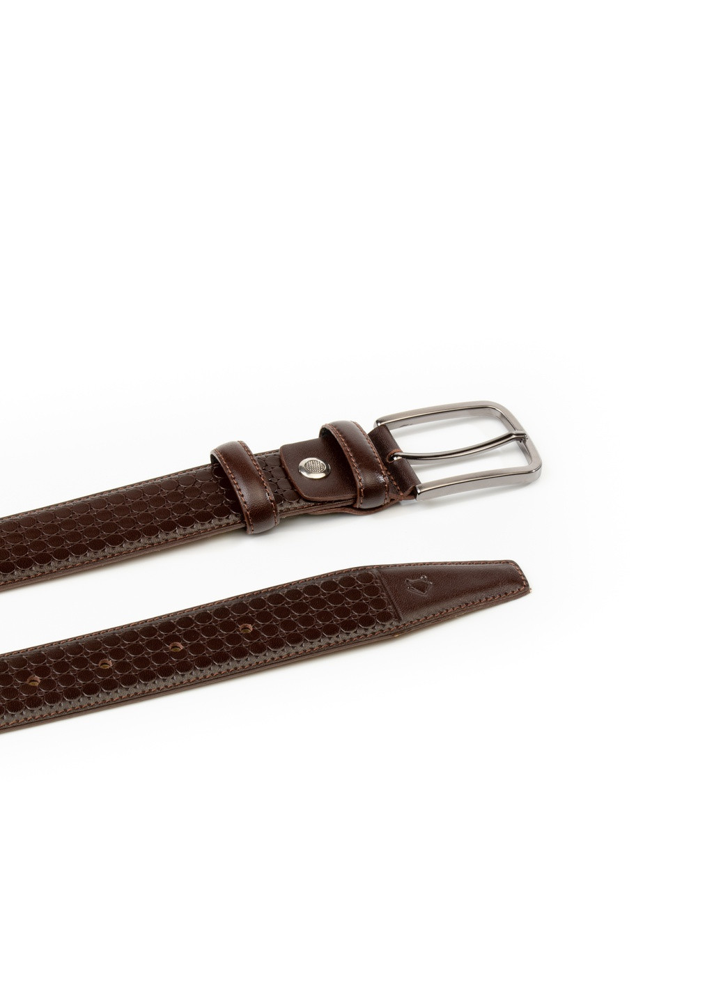 Ремень из натуральной кожи Rotondo темно-коричневый Krago (259368521)