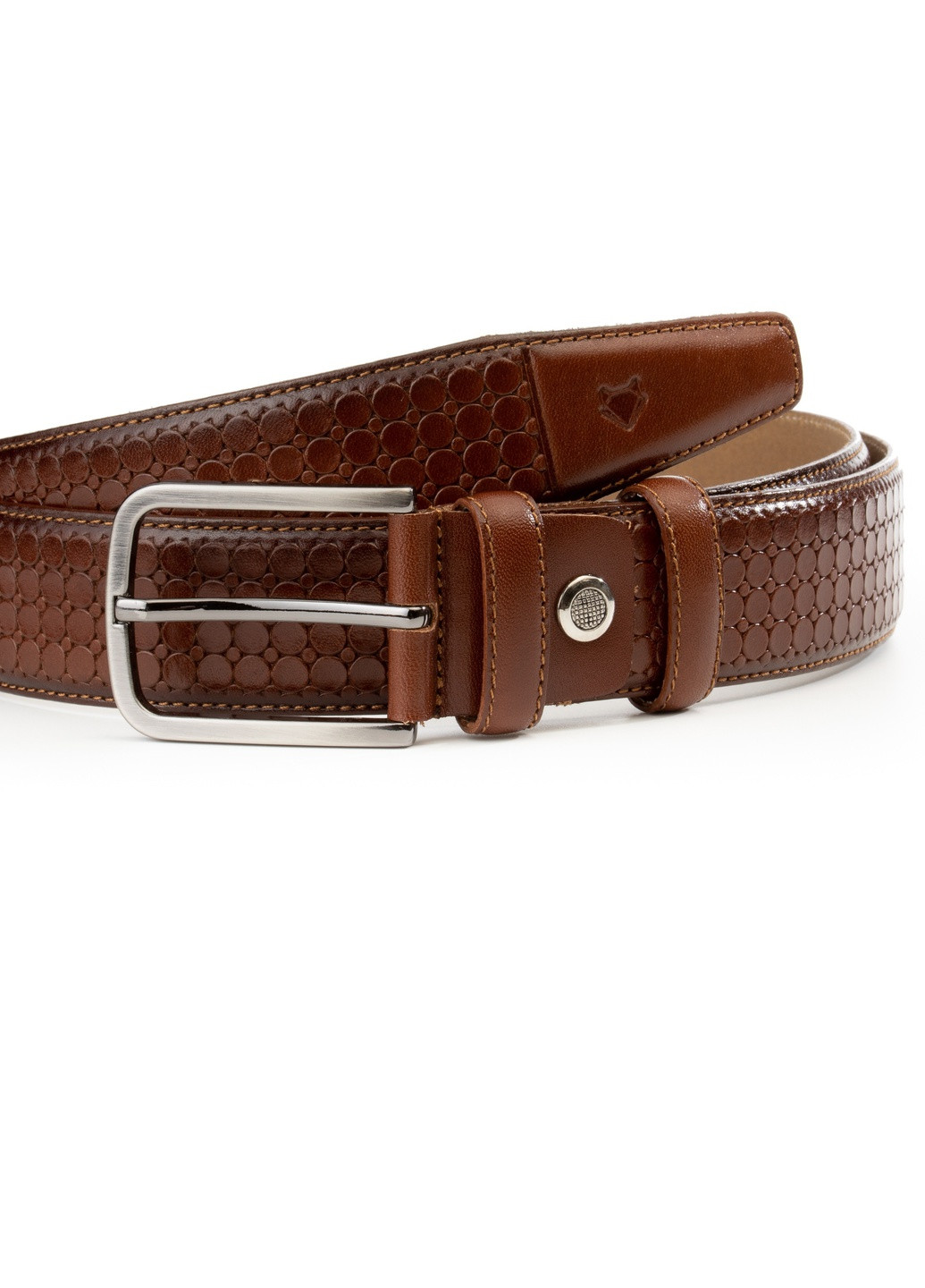 Ремень из натуральной кожи Rotondo коричневый Krago (259368556)