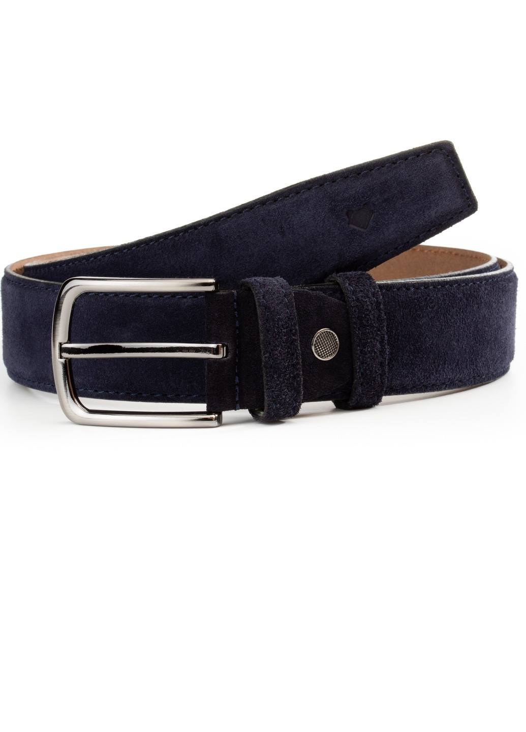 Ремень из натуральной замши Ottimo синий Krago (259368577)