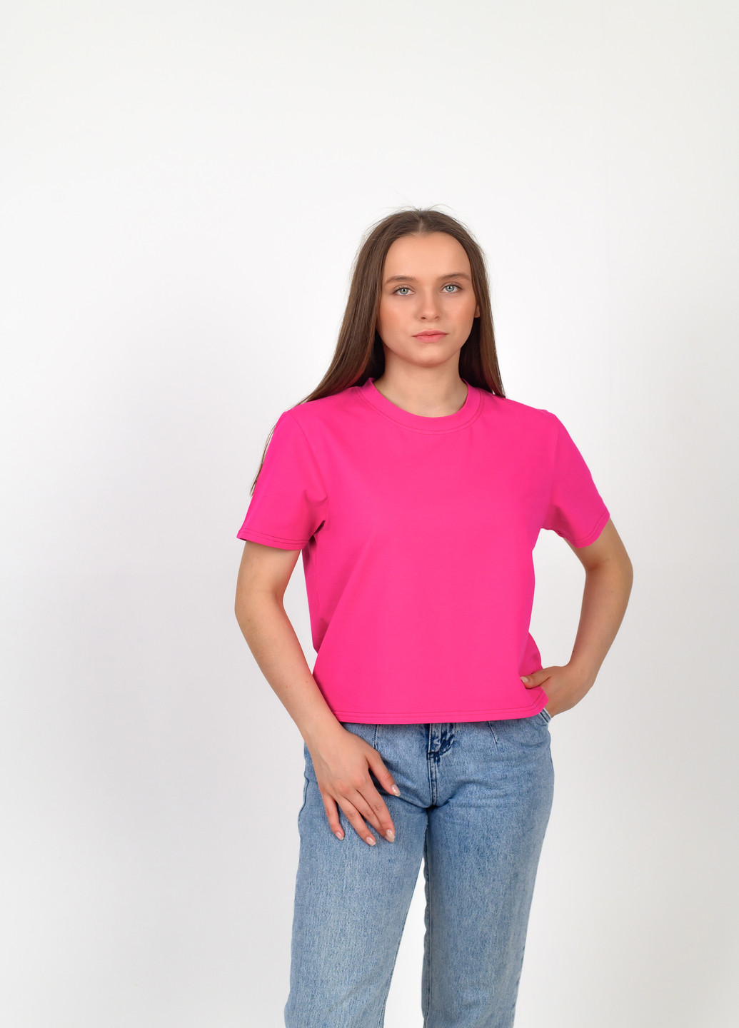 Розовая летняя футболка женская N.EL.