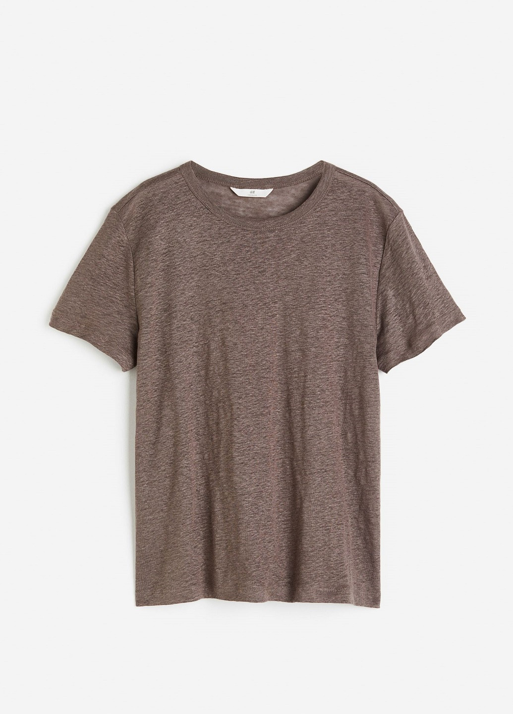 Серо-коричневая летняя футболка H&M