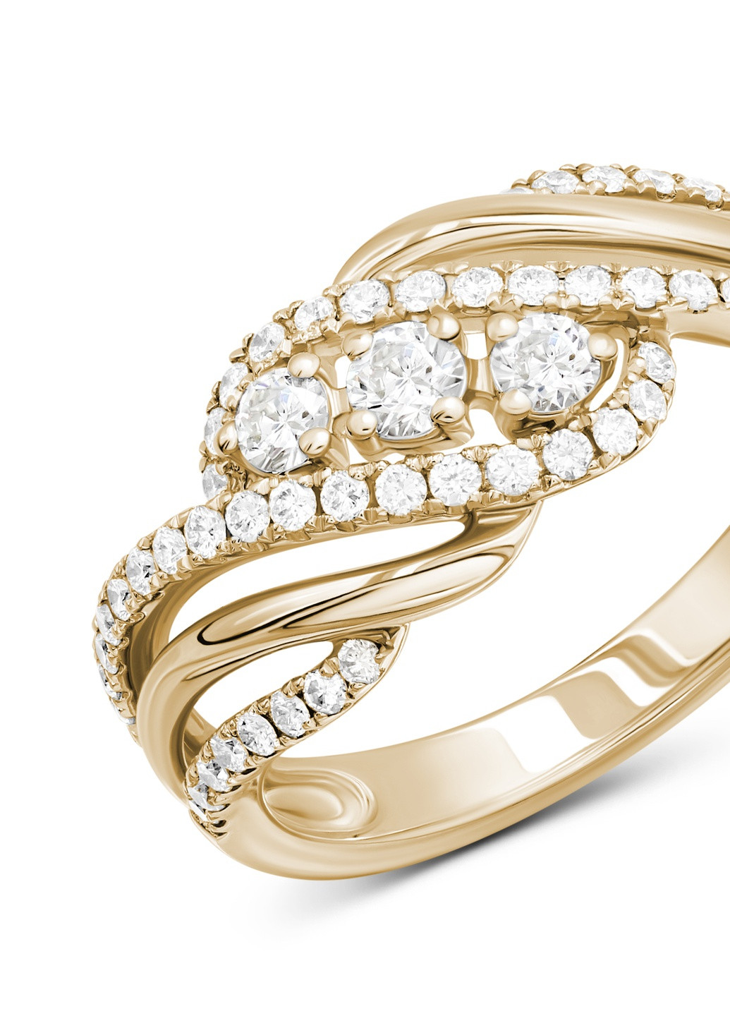 Кольцо с бриллиантами в розовом золоте. 1К759-0346 Zarina (259371650)