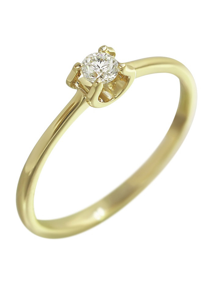 Каблучка з діамантом у жовтому золоті 1-187 371 Zarina (259371536)