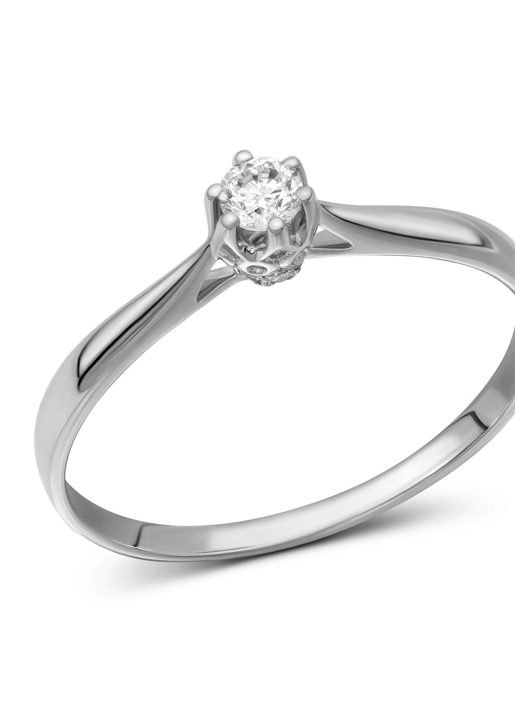 Каблучка з діамантом у білому золоті 1К034-1637 Zarina (259371221)