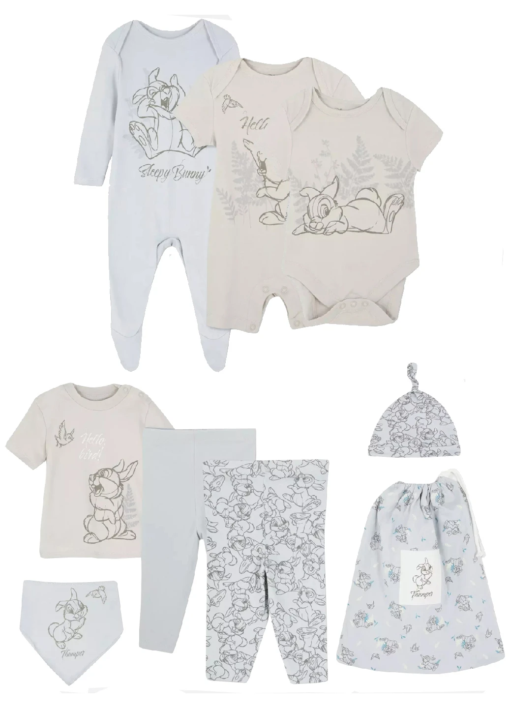 Комбинированный комплект (8 предметов одежды+мешок для хранения) Primark