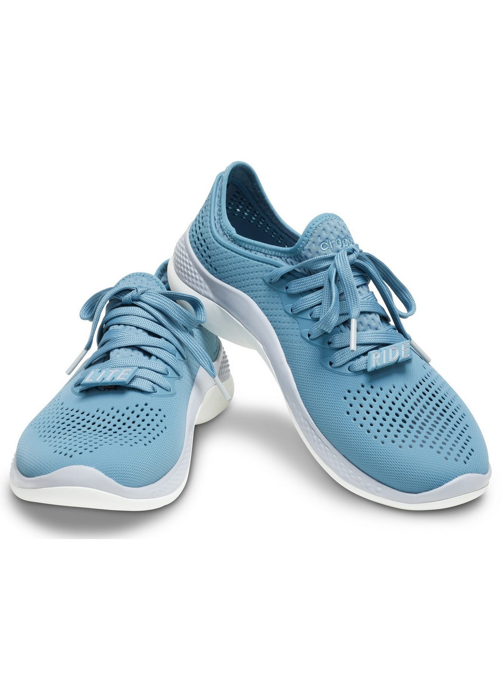 Блакитні Осінні кросівки крокс Crocs LiteRide Pacer 360 Blue Steel/Microchip