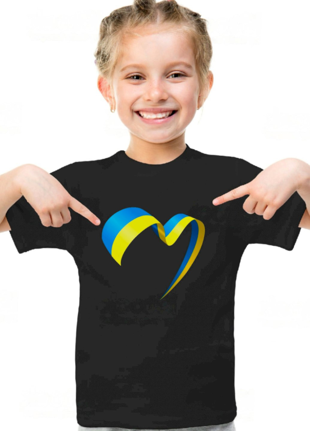 Черная демисезонная футболка детская патриотическая черная Young&Free