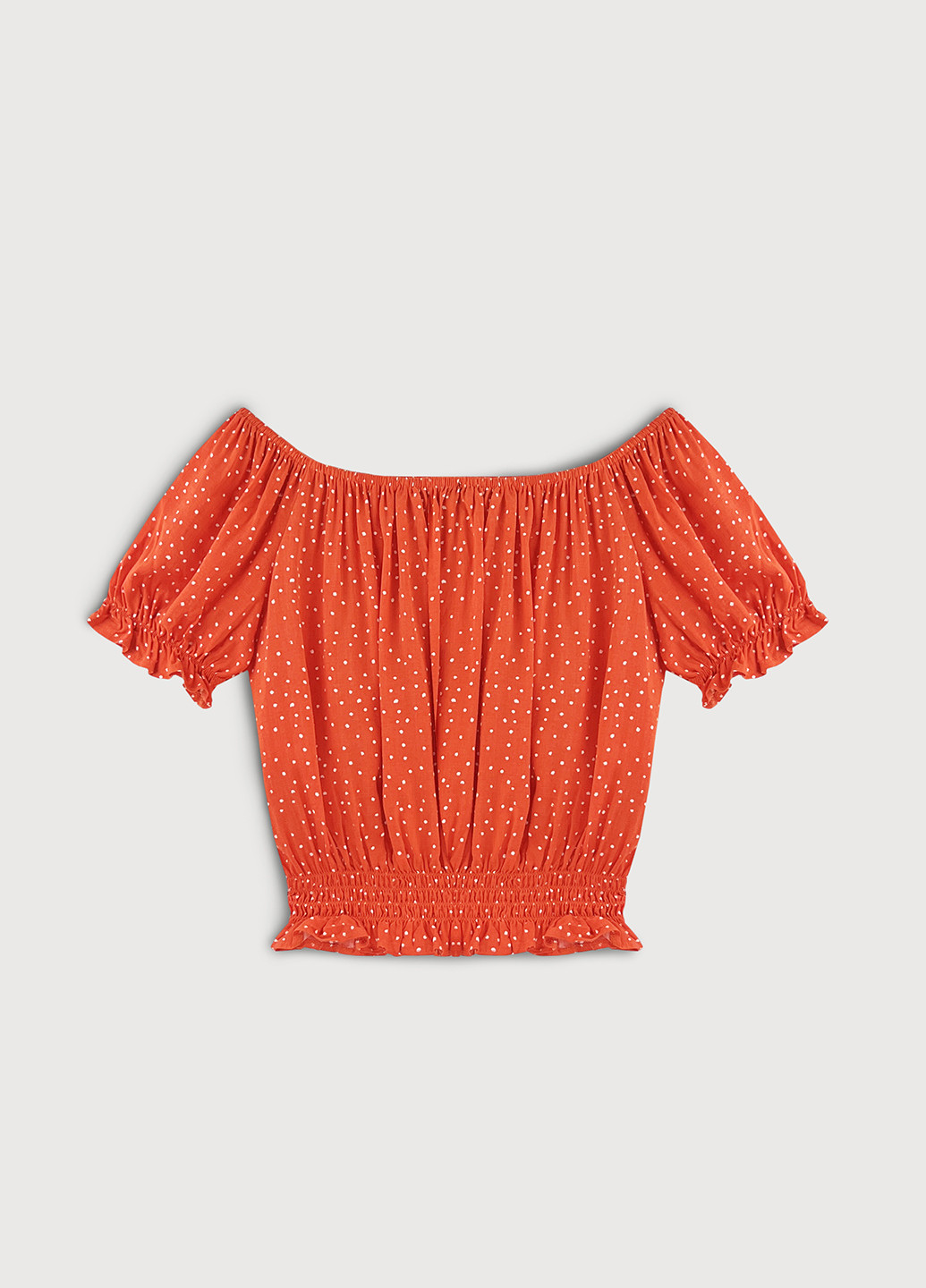 Оранжевая летняя блуза в точку C&A