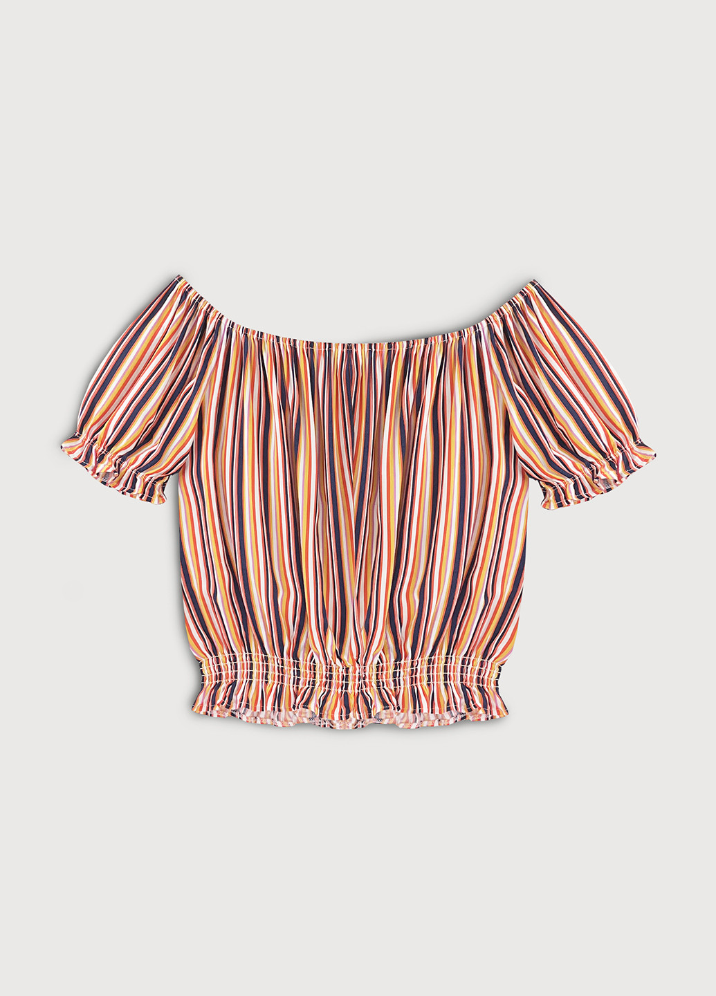 Оранжевая летняя блуза из вискозы C&A