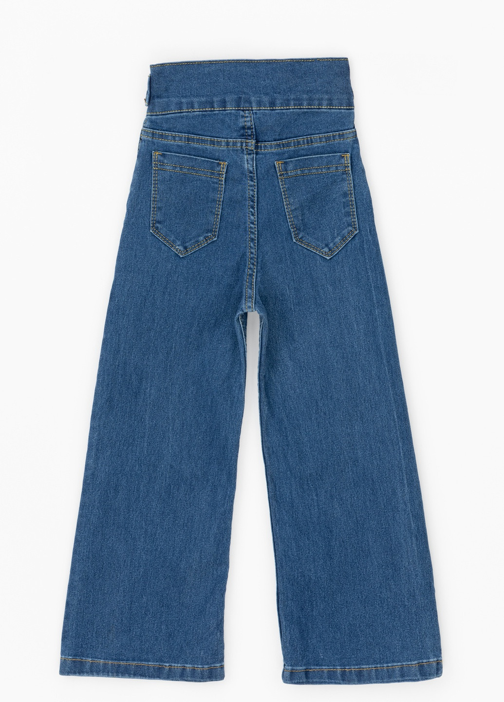 Синие демисезонные джинсы палаццо No Brand
