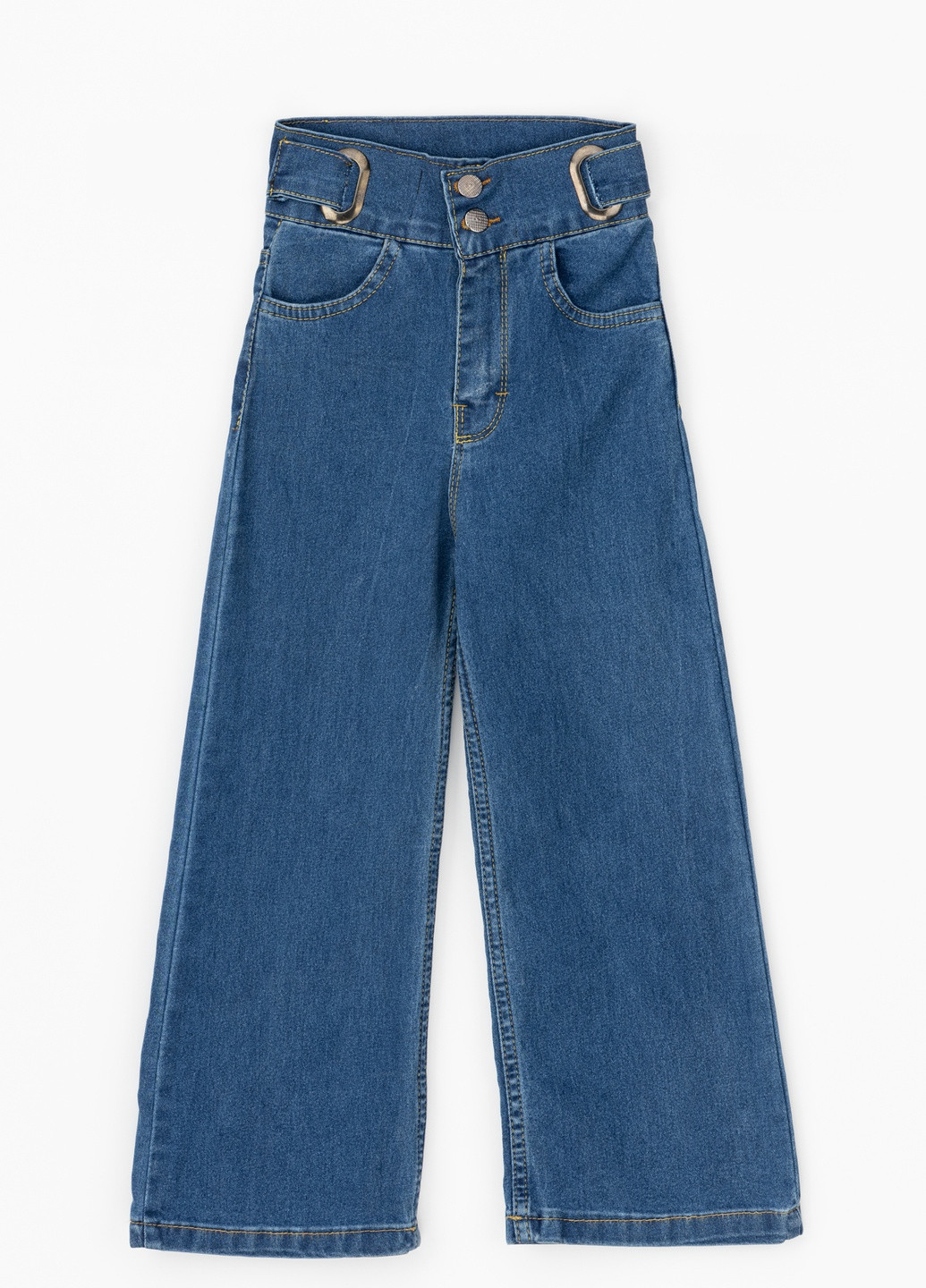 Синие демисезонные джинсы палаццо No Brand