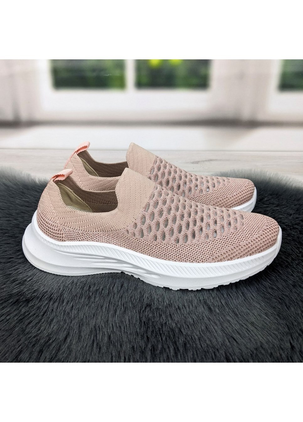 Кроссовки женские текстильные весенне-летние Dago пудровые всесезоны (259447253)