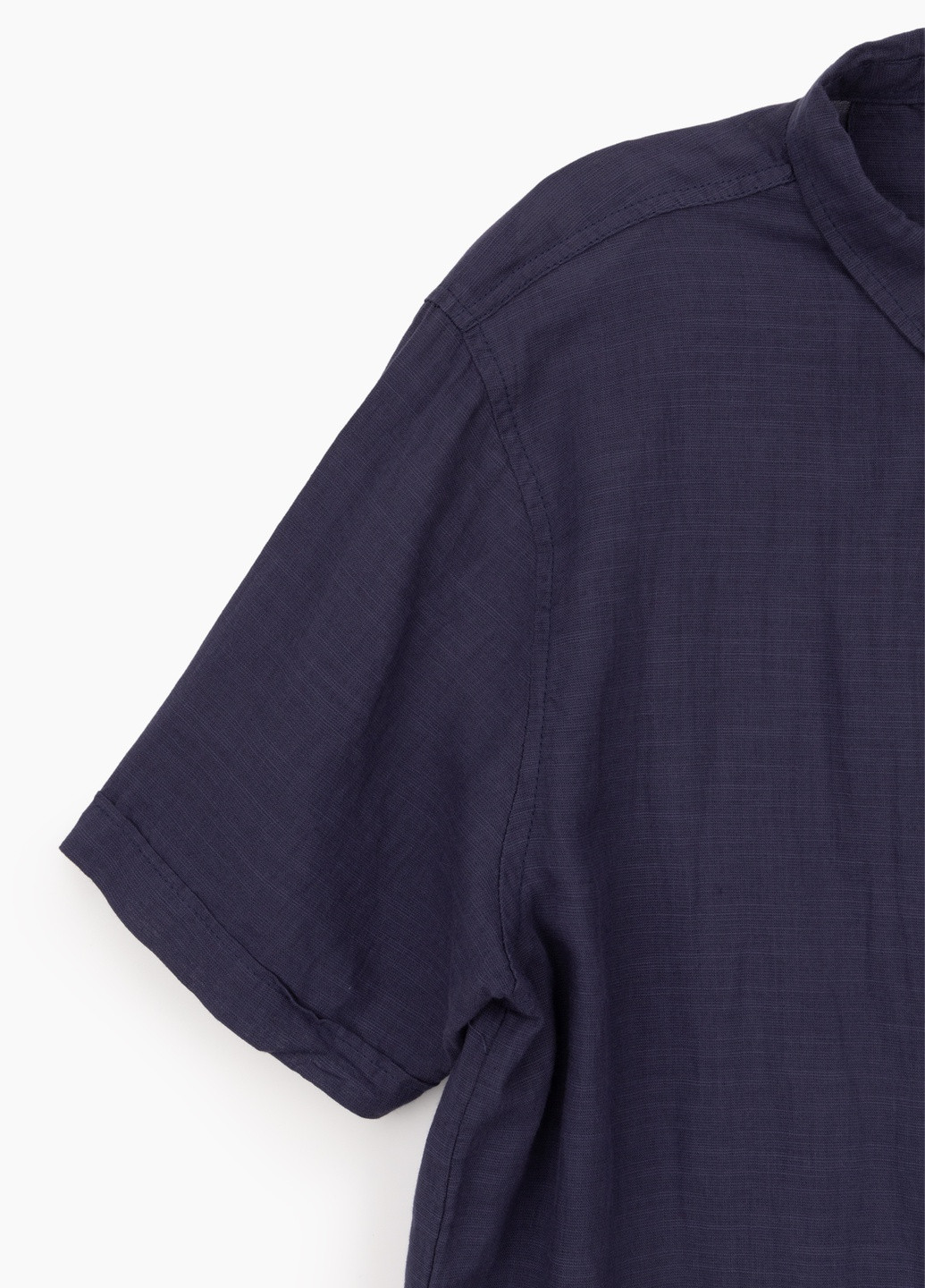 Темно-синяя повседневный рубашка однотонная Figo