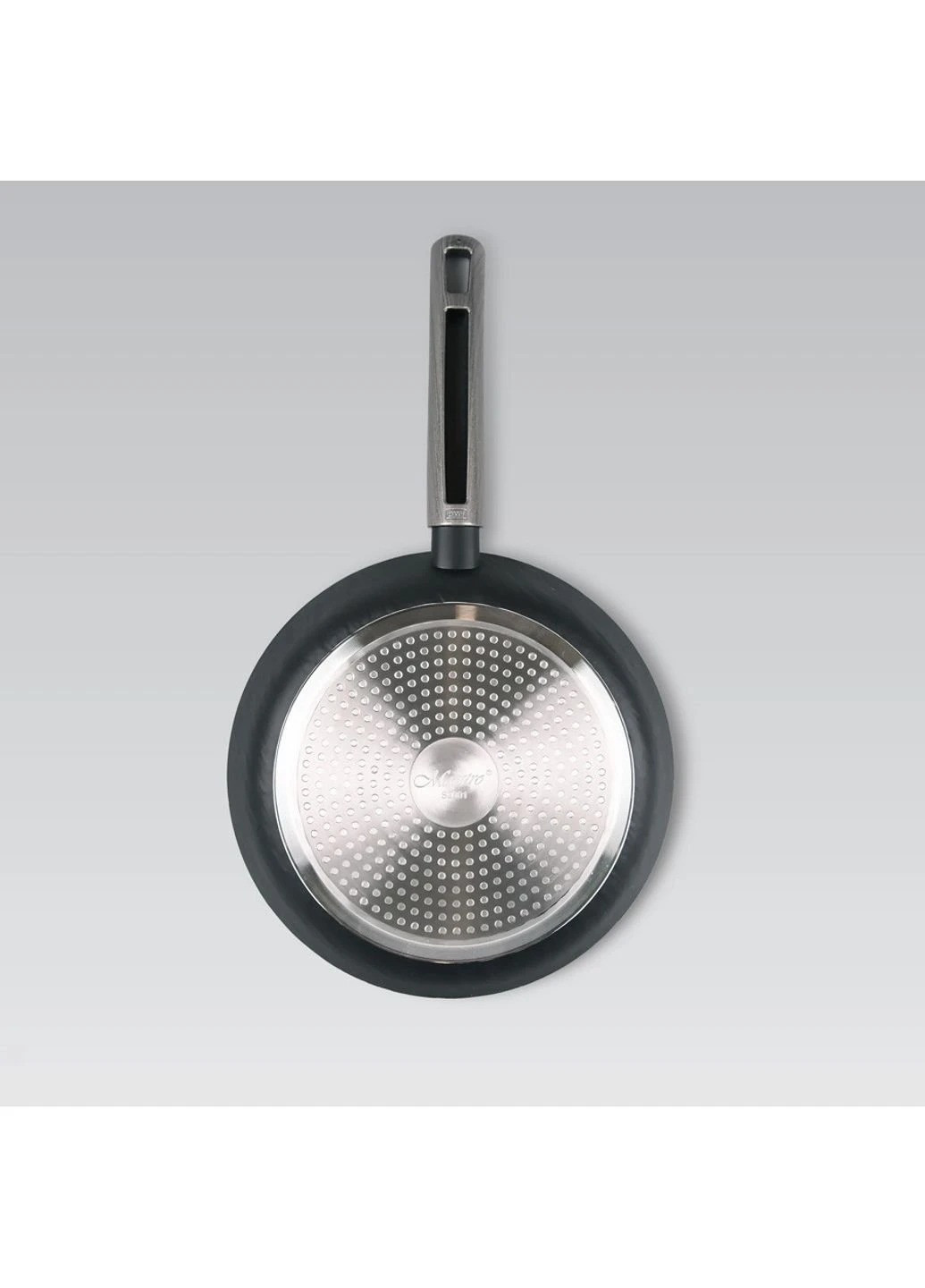 Сковорода універсальна Rock Stone MR-1204-24 24 см чорна алюміній Maestro (259447842)