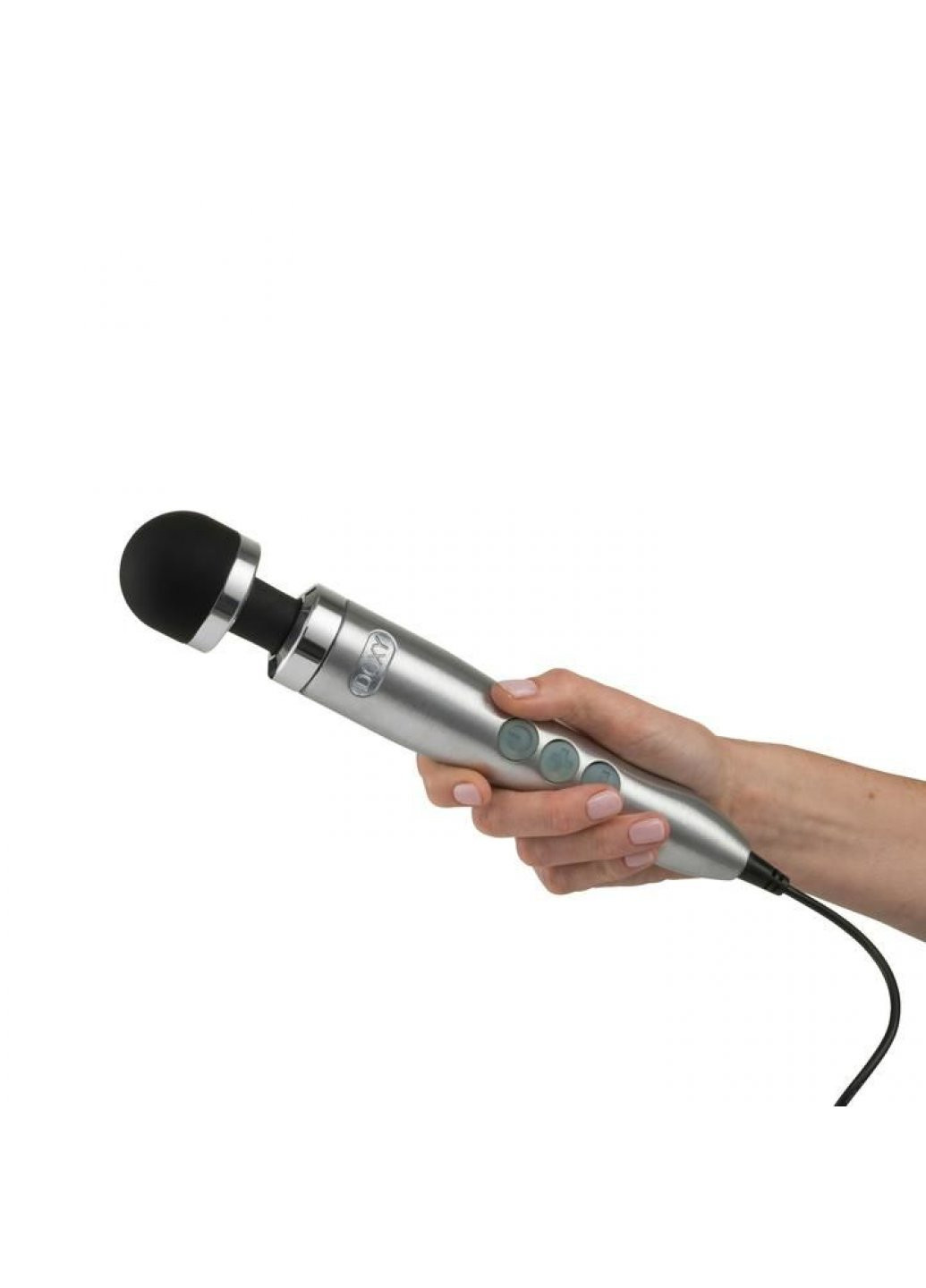 Вибромассажер Number 3 Silver, очень мощный, питание 220В, металлический корпус Doxy (259450301)