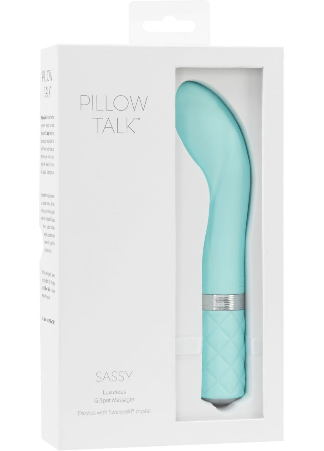 Роскошный вибратор - Sassy Teal с кристаллом Сваровски для точки G, подарочная упаковка Pillow Talk (259450198)