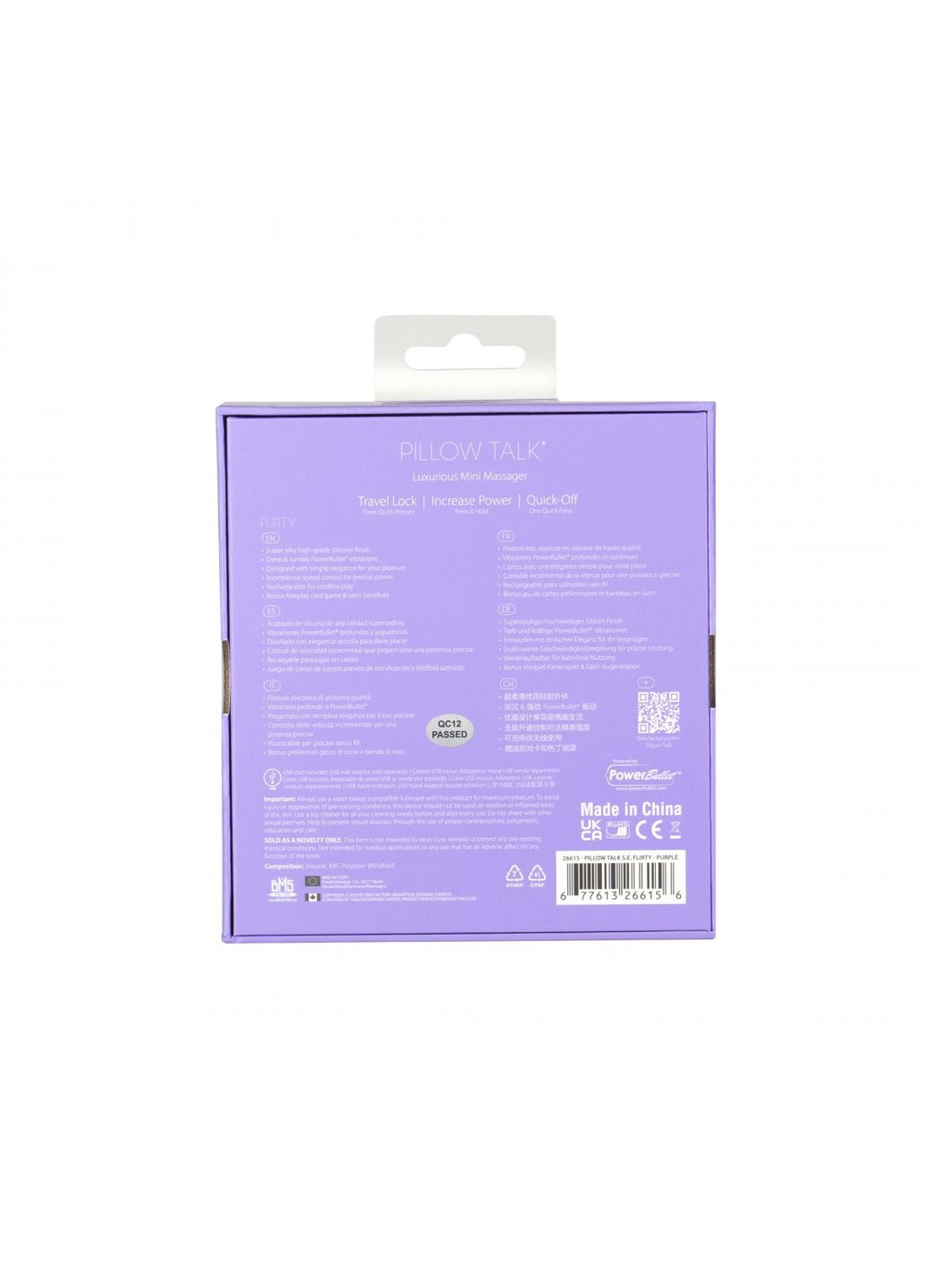 Розкішний вібратор - Special Edition Flirty Purple з кристалом Сваровскі Pillow Talk (259450121)