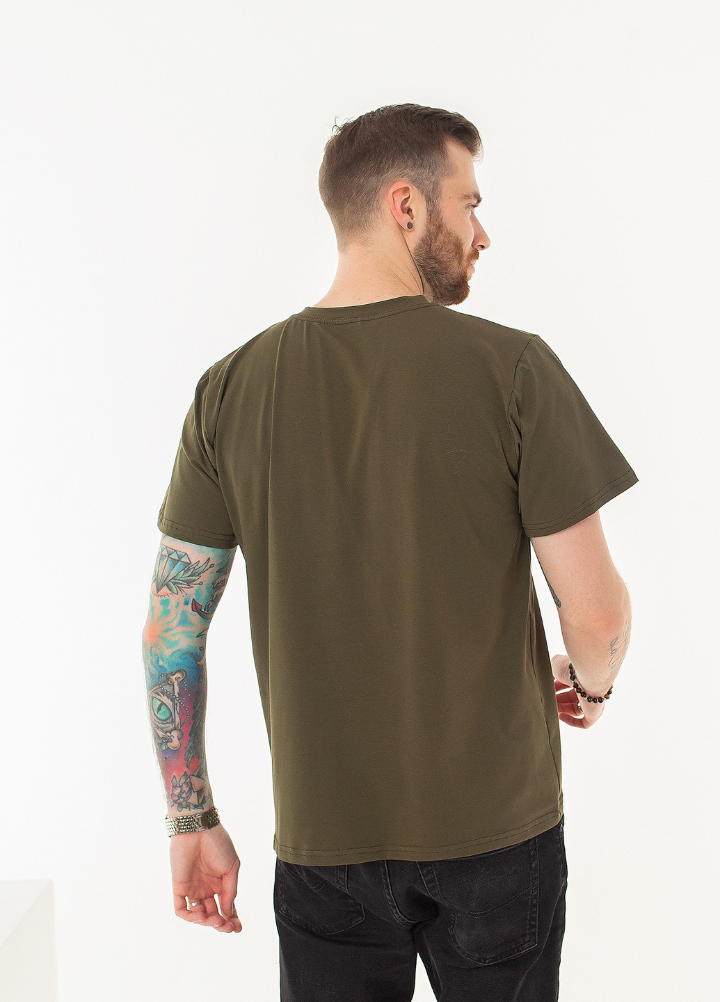 Хакі (оливкова) футболка з бавовнянного трикотажу Tailer
