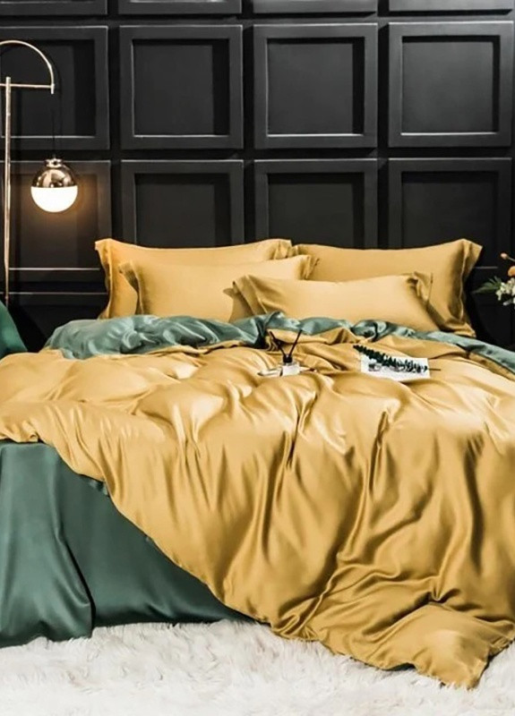 Постельное белье ДУЭТ GOLDEN/MINT Сатин однотон Евро 550577-3 MERISET (259501938)