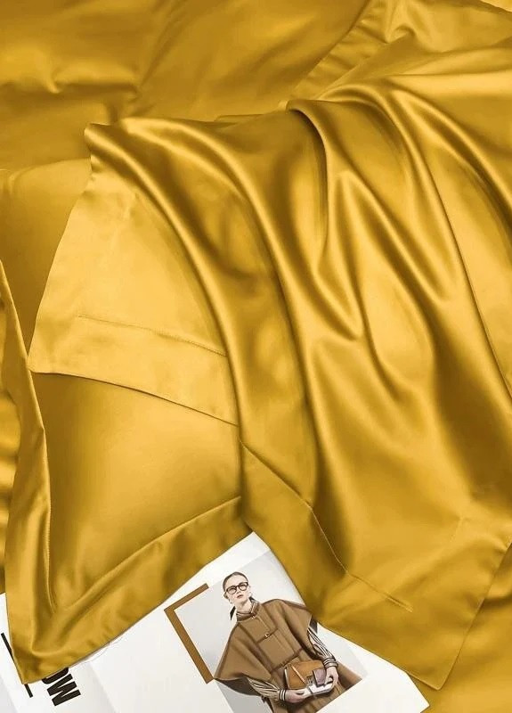 Постельное белье GOLDEN Сатин однотон Полуторный на резинке 550560-5 MERISET (259501897)