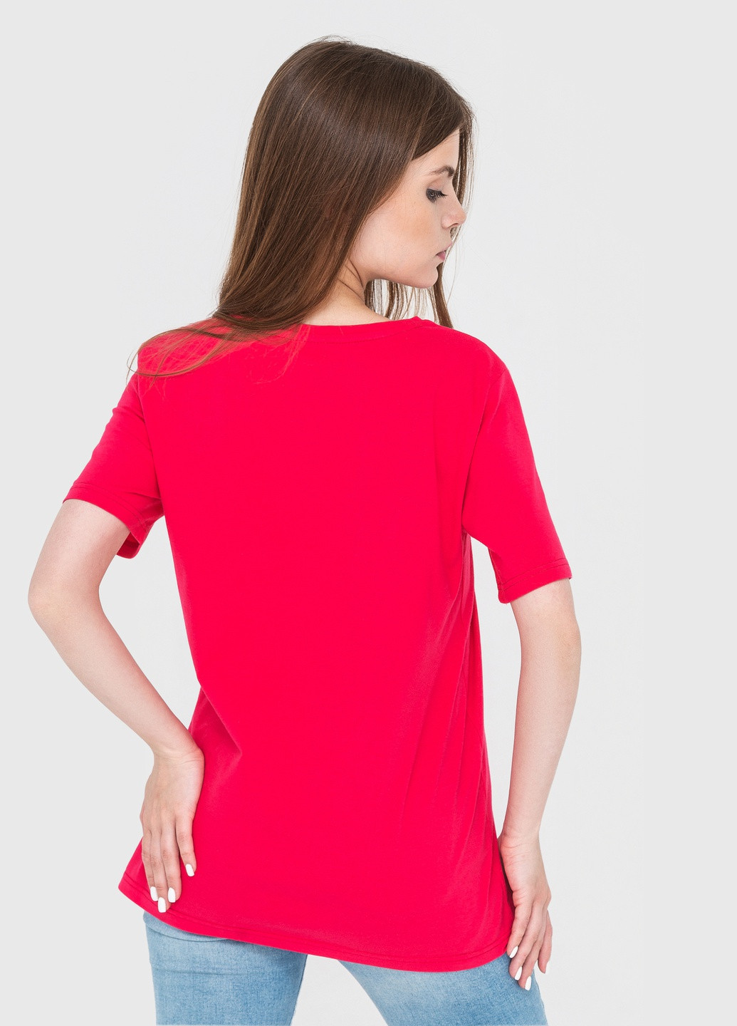 Малинова літня футболка жіноча з коротким рукавом Роза