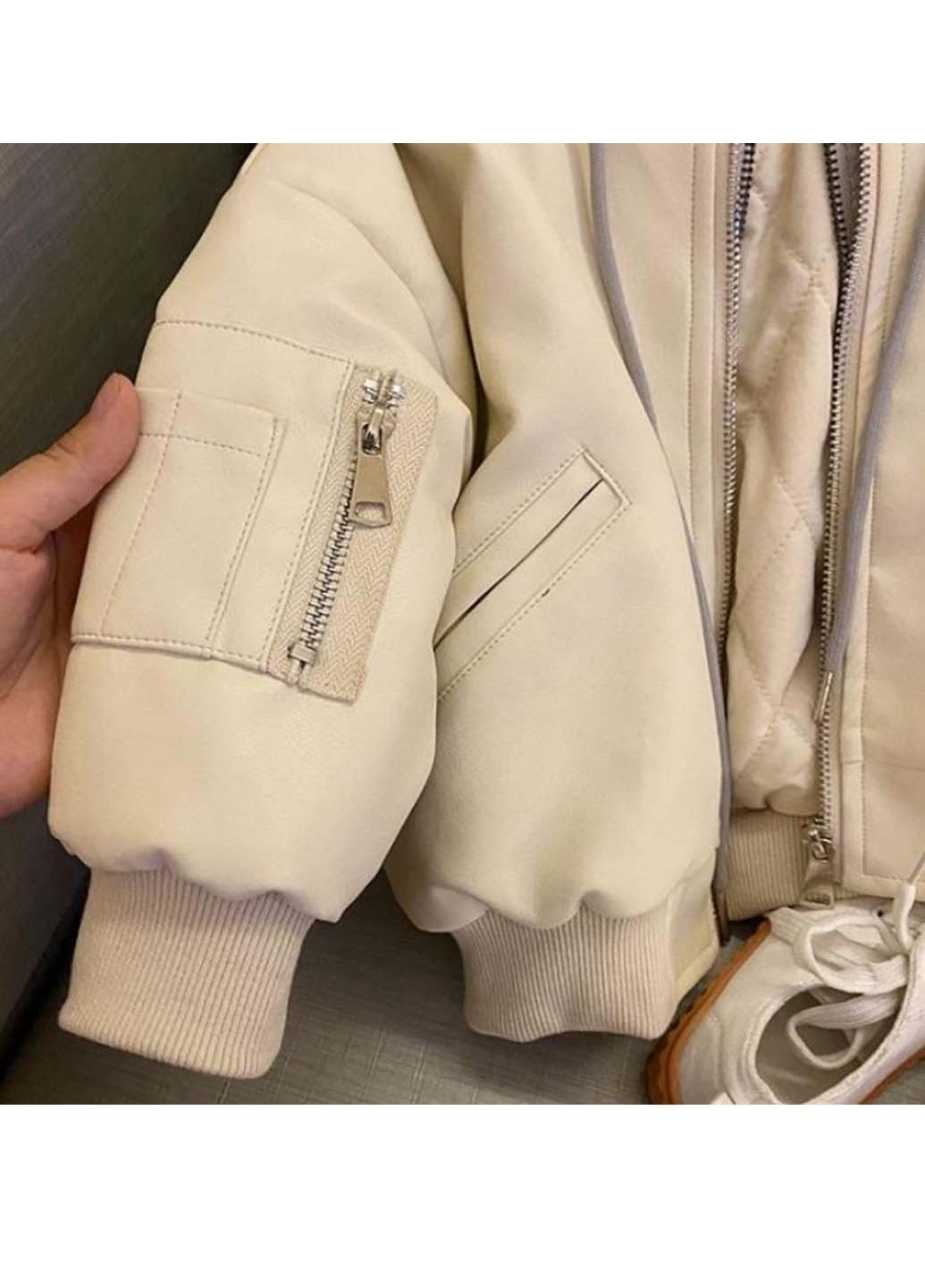 Молочная демисезонная куртка No Brand