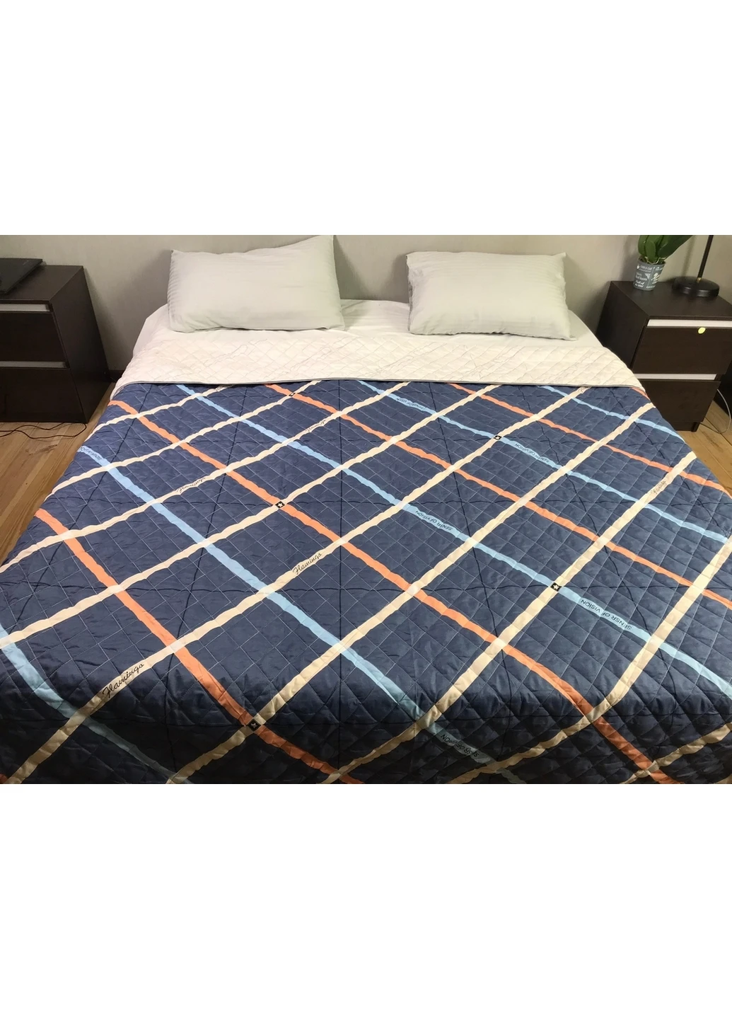 Покрывало в ромбы 180х220 см CottonTwill (259525650)