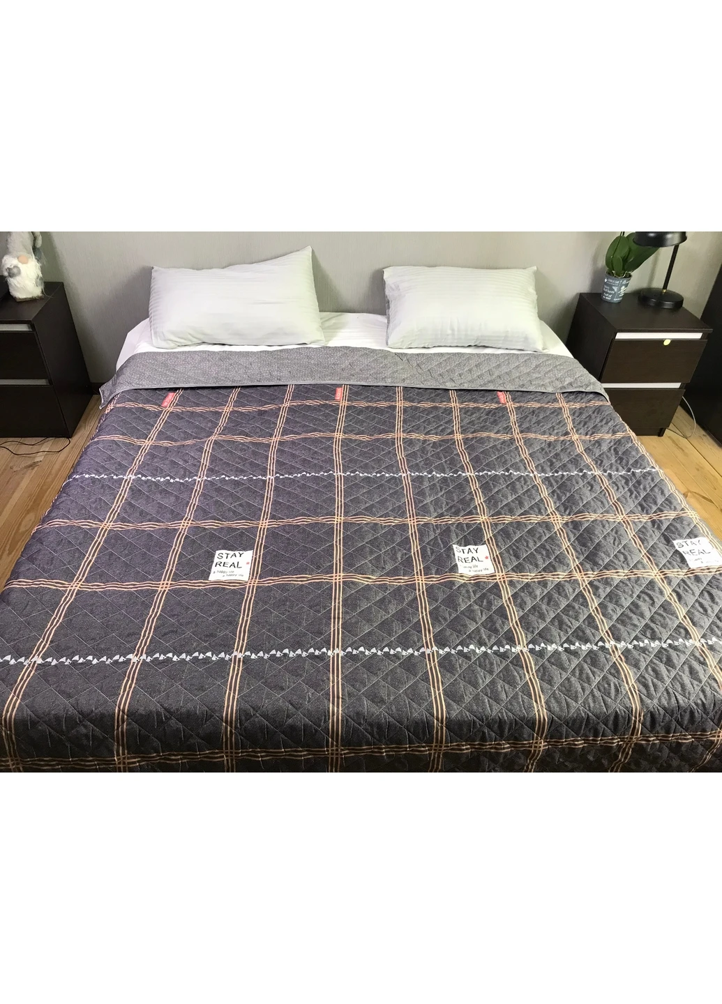 Покрывало в квадратик 220х220 см CottonTwill (259525610)