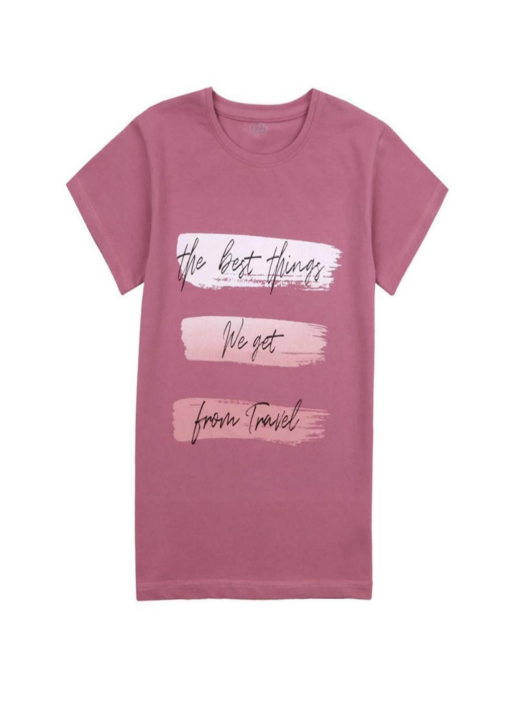Темно-розовая летняя футболка для девочки Фламинго Текстиль