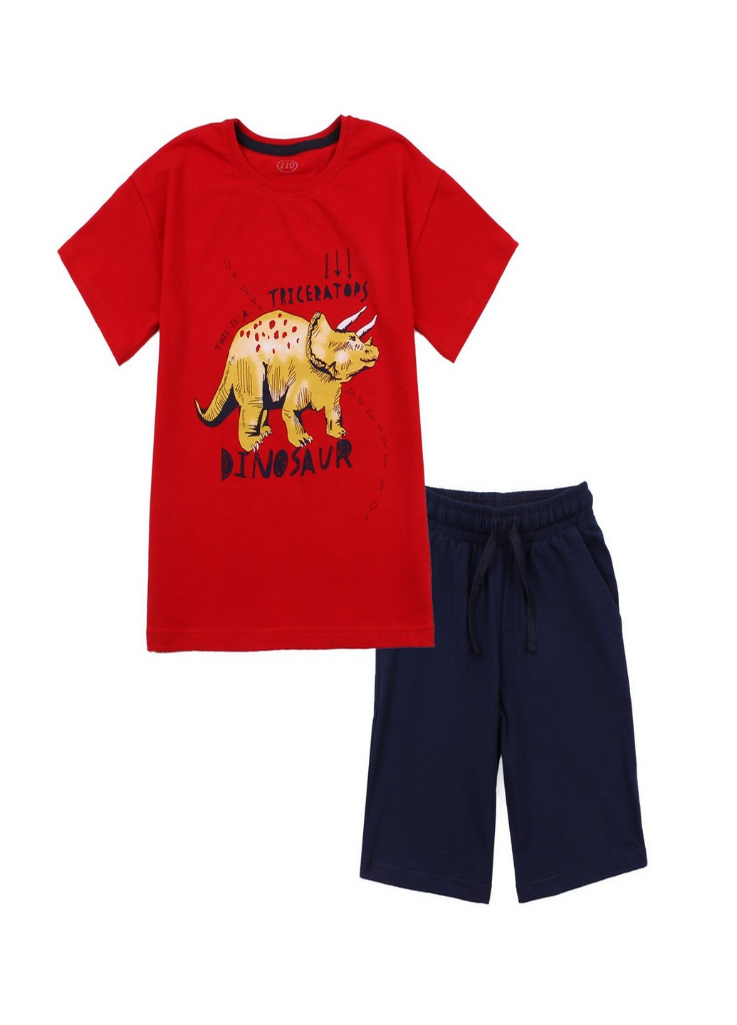 Червона літній комплект для хлопчика Фламинго Текстиль