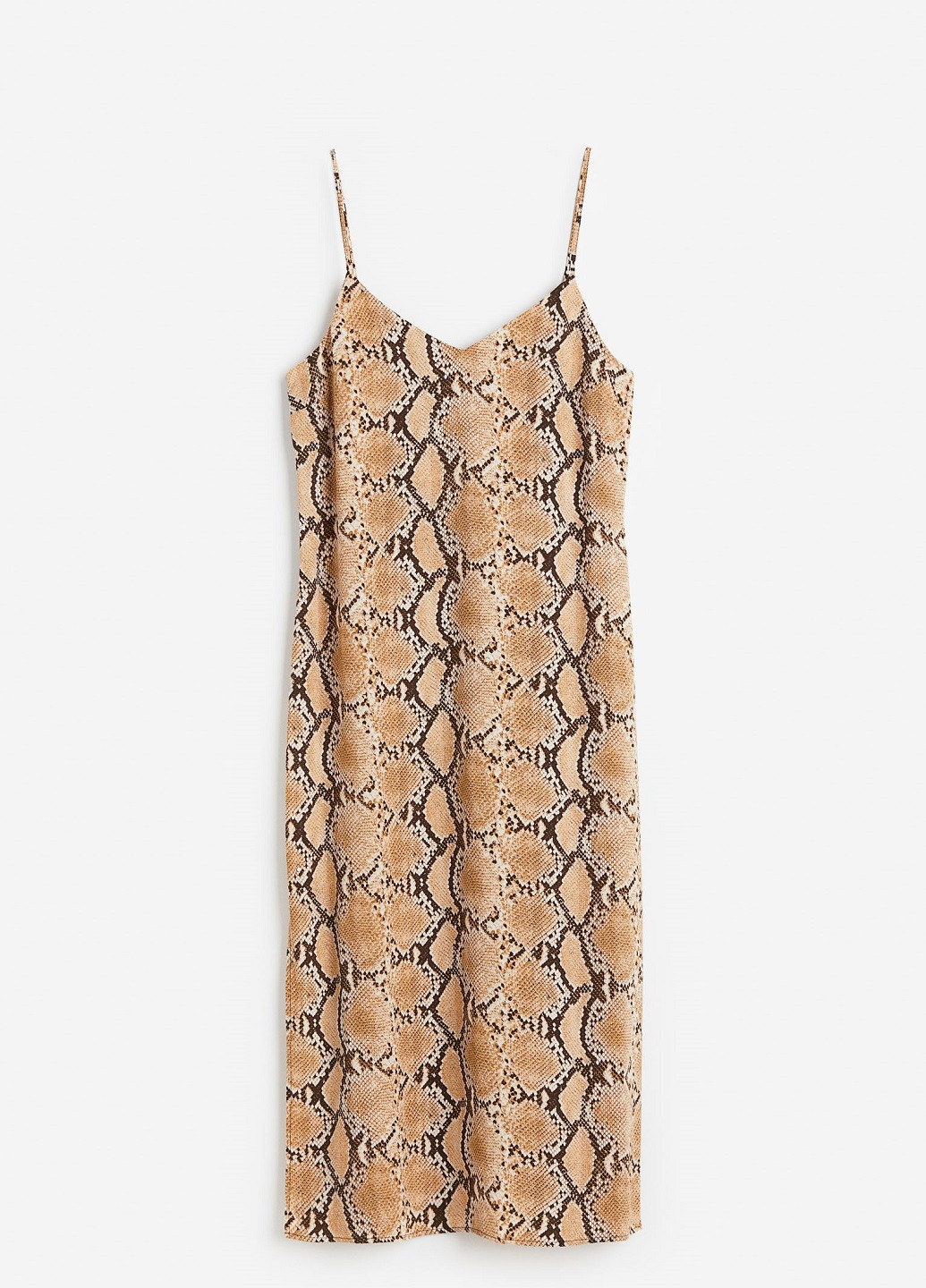 Коричневое кэжуал платье H&M змеиный