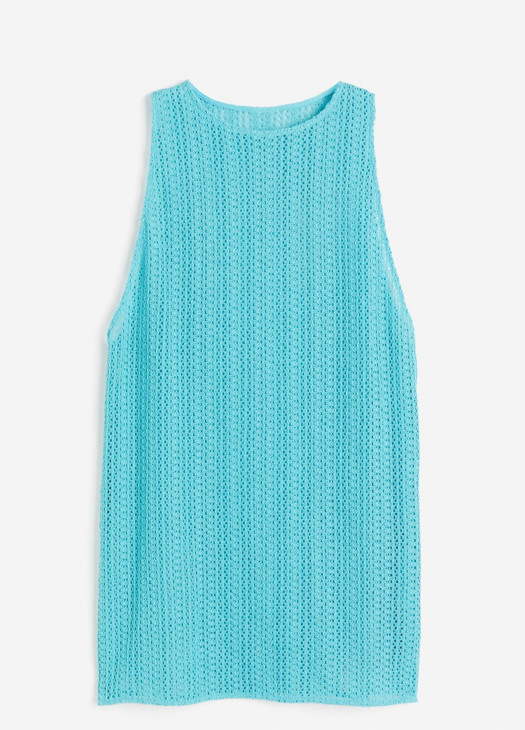 Голубое пляжное платье H&M однотонное