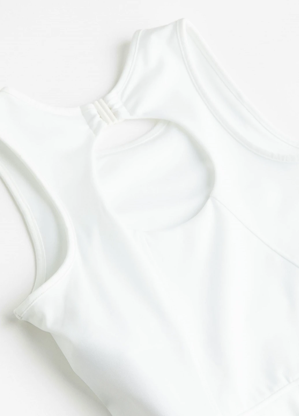 Белое спортивное платье H&M однотонное
