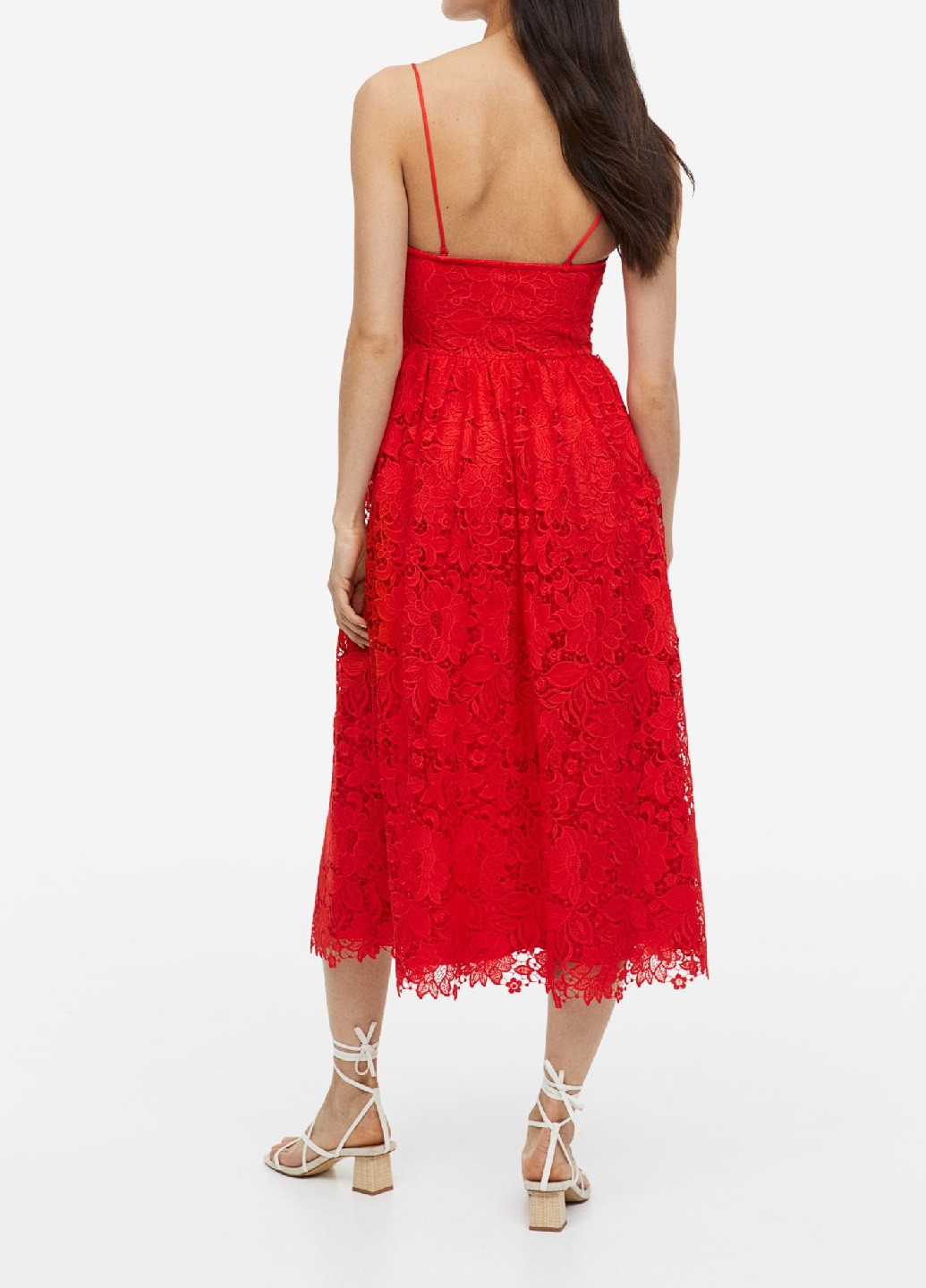 Красное вечернее платье H&M однотонное