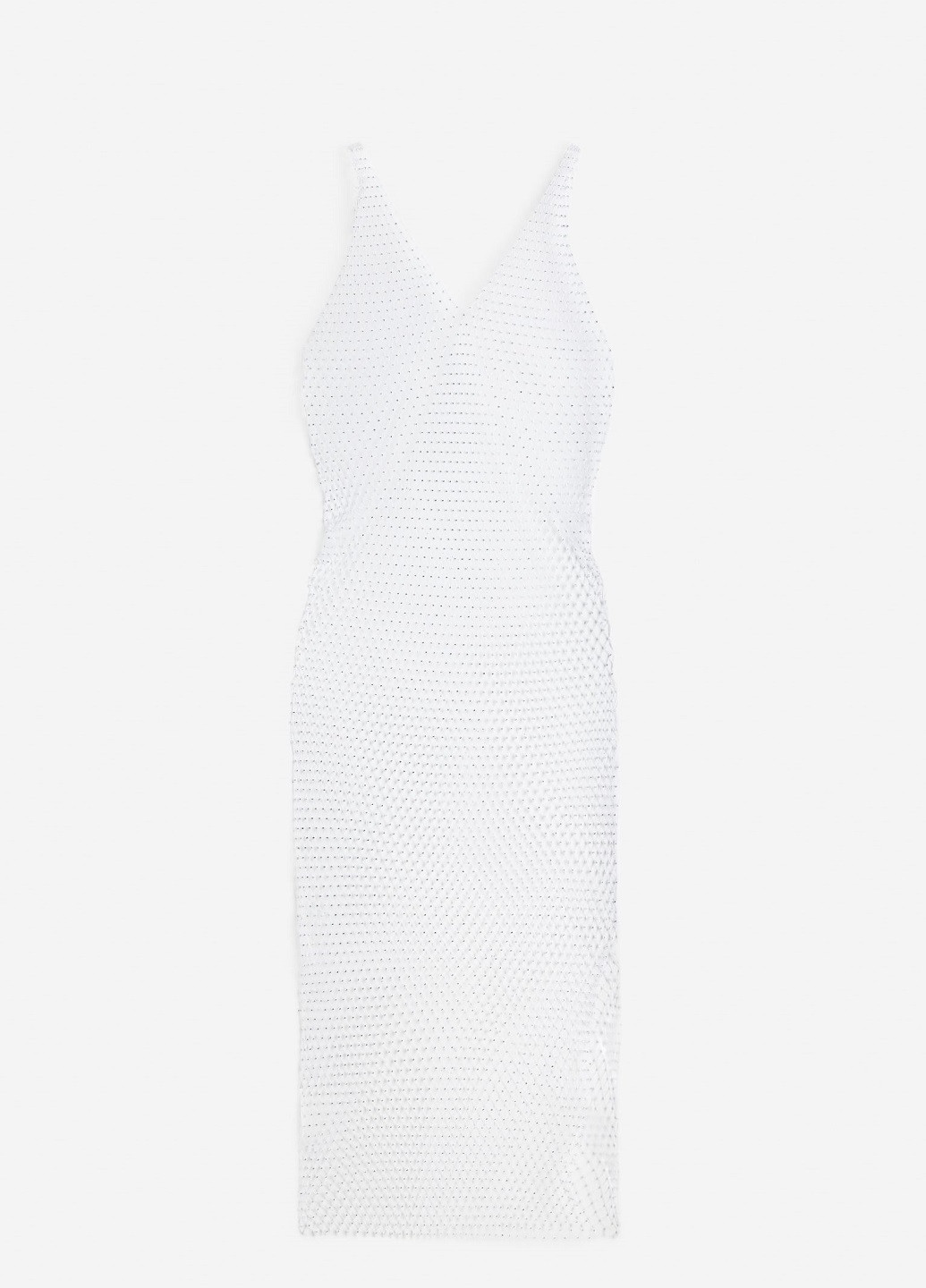 Белое пляжное платье H&M однотонное