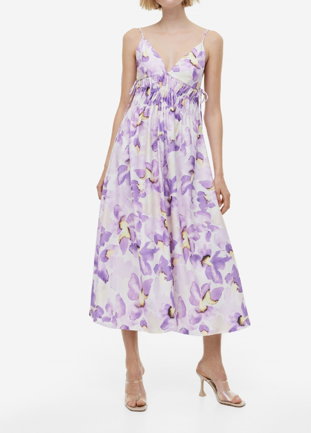 Бузкова кежуал сукня H&M з квітковим принтом