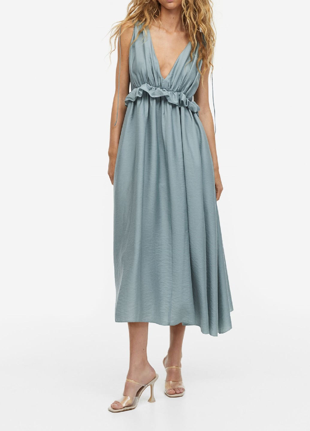 Сіро-голубий кежуал сукня H&M однотонна