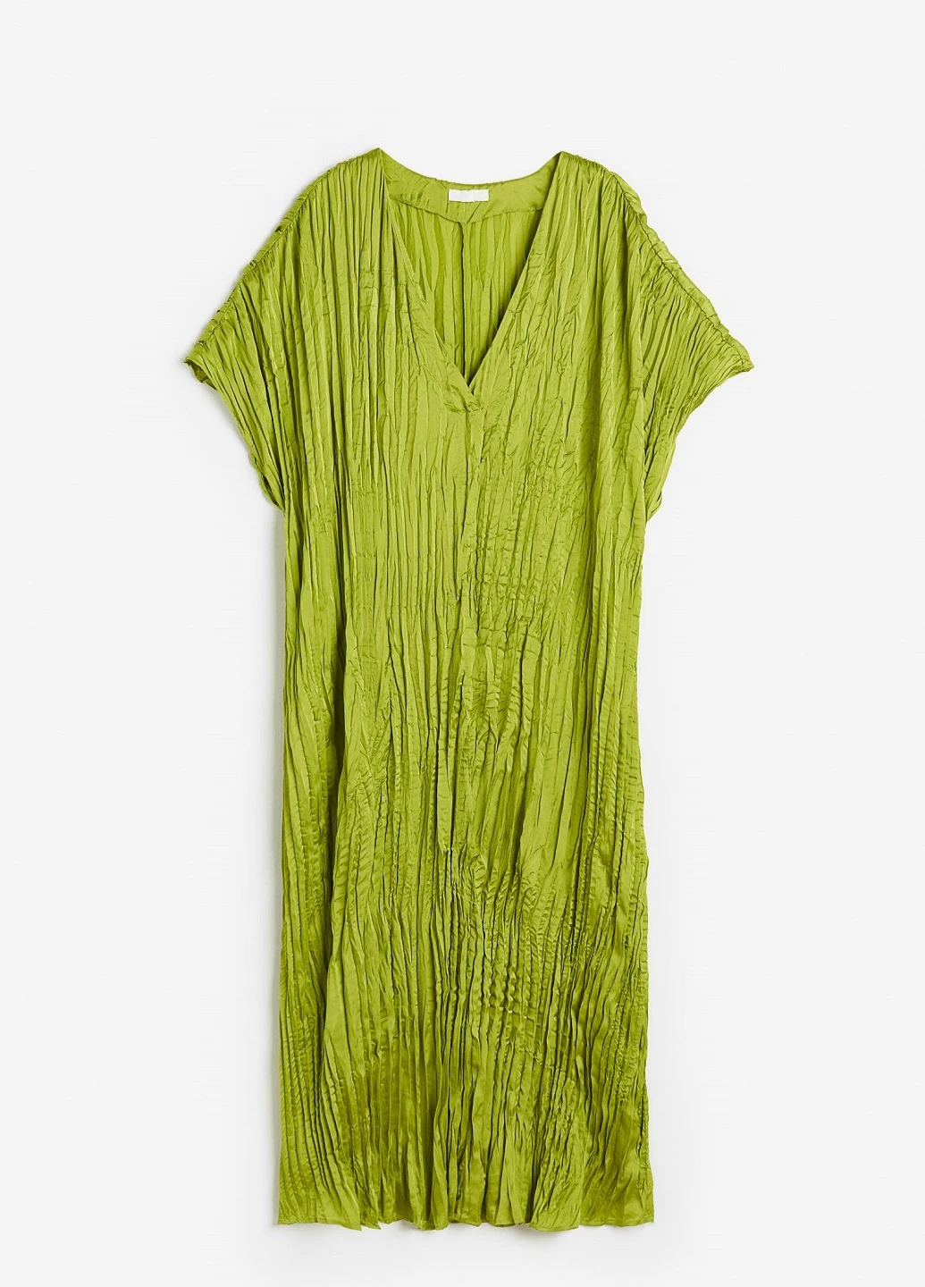 Оливковое кэжуал платье H&M однотонное