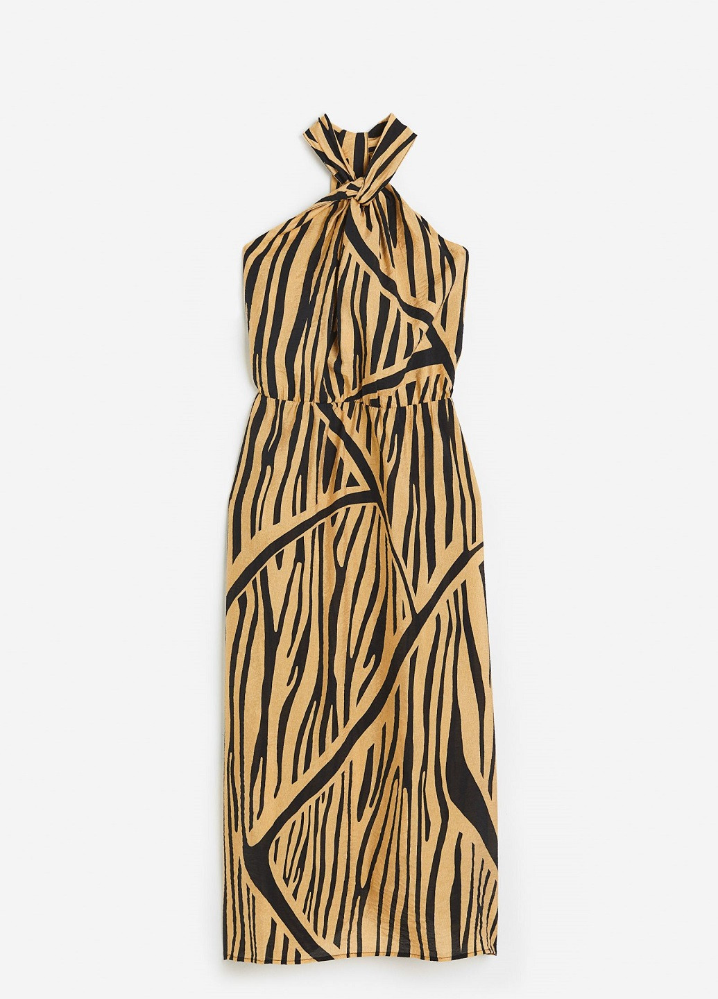 Коричнева кежуал сукня H&M з абстрактним візерунком